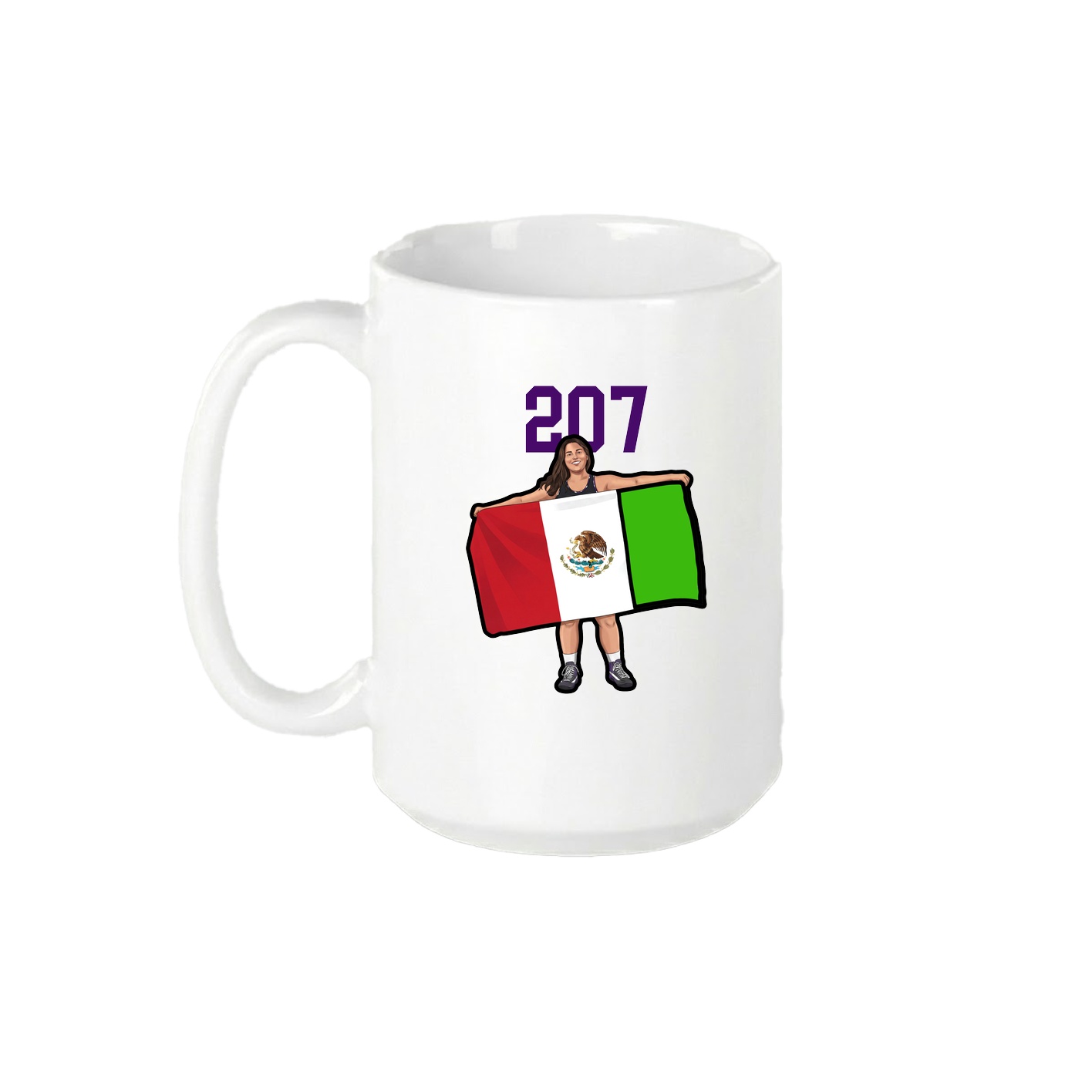 15oz Coffee Mug — Number Top in White
