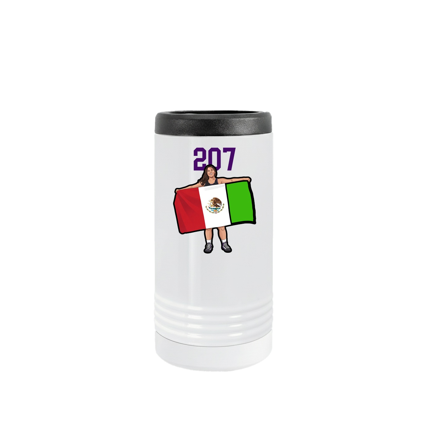 Slim Beverage Holder — Number Top in White