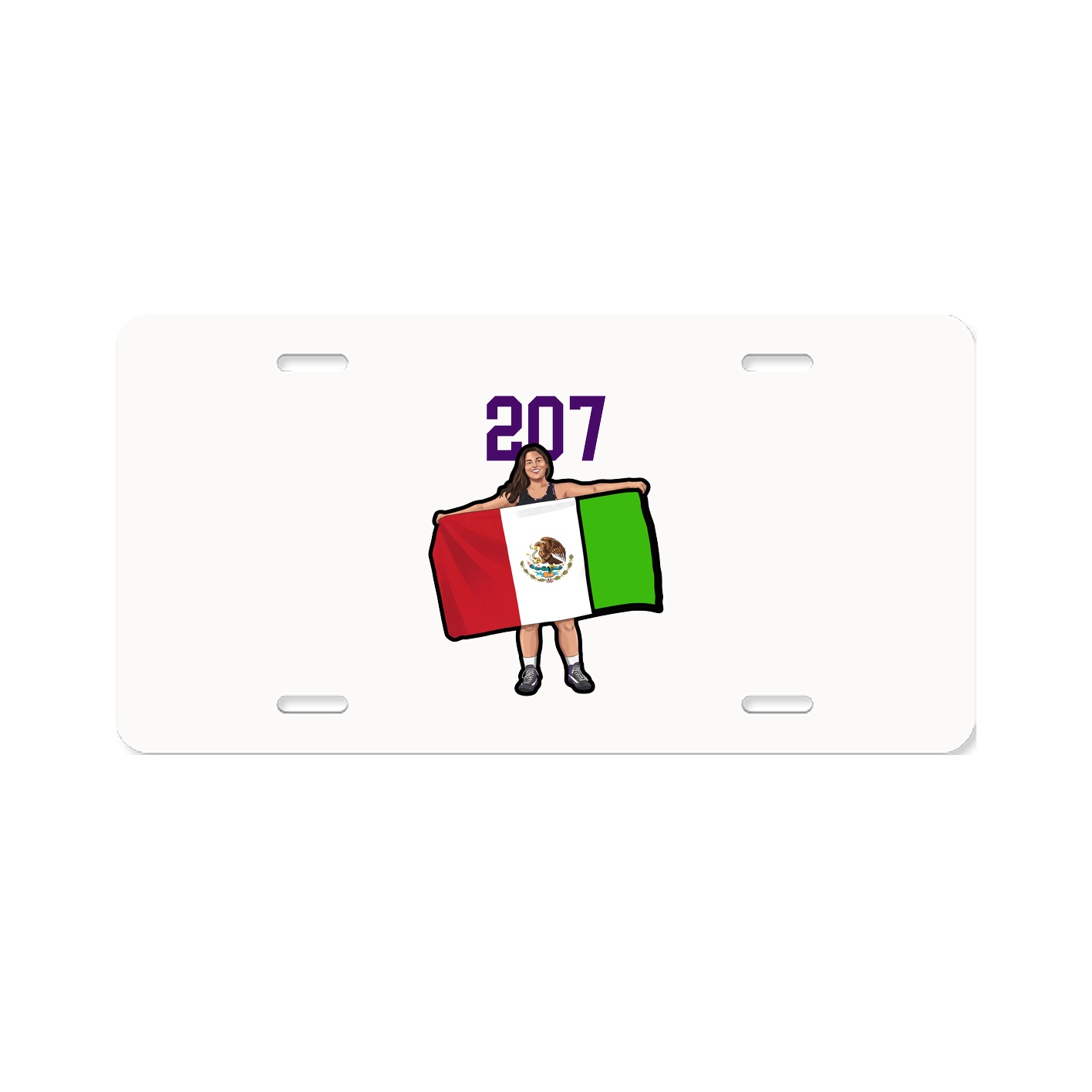 License Plate — Number Top in Classic