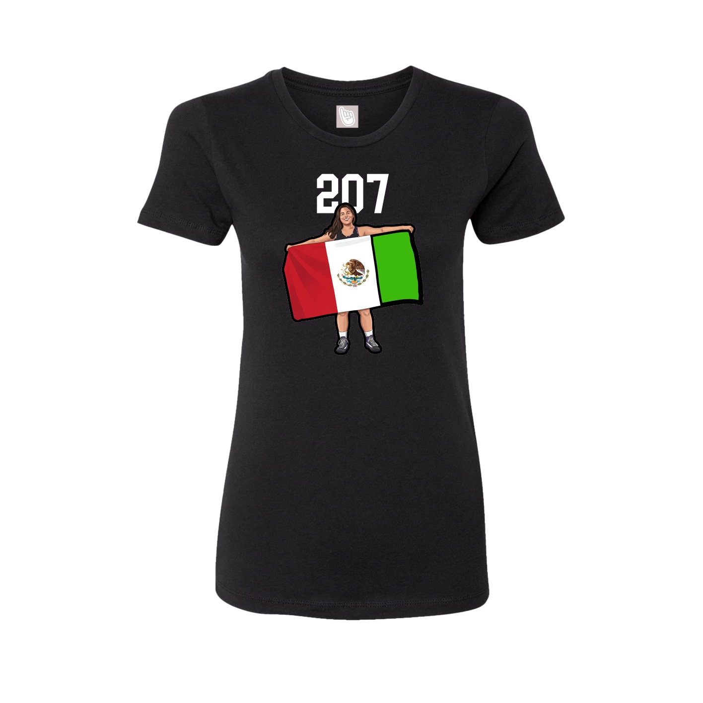 Womens Tee — Number Top in Black