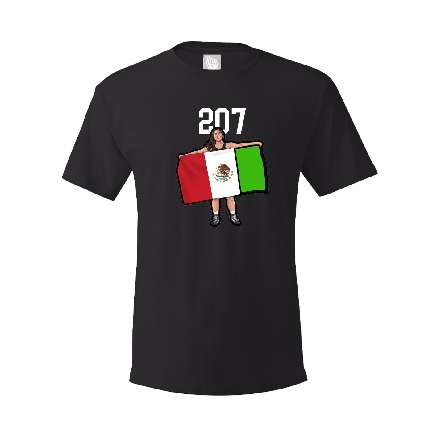Youth Tee — Number Top in Black