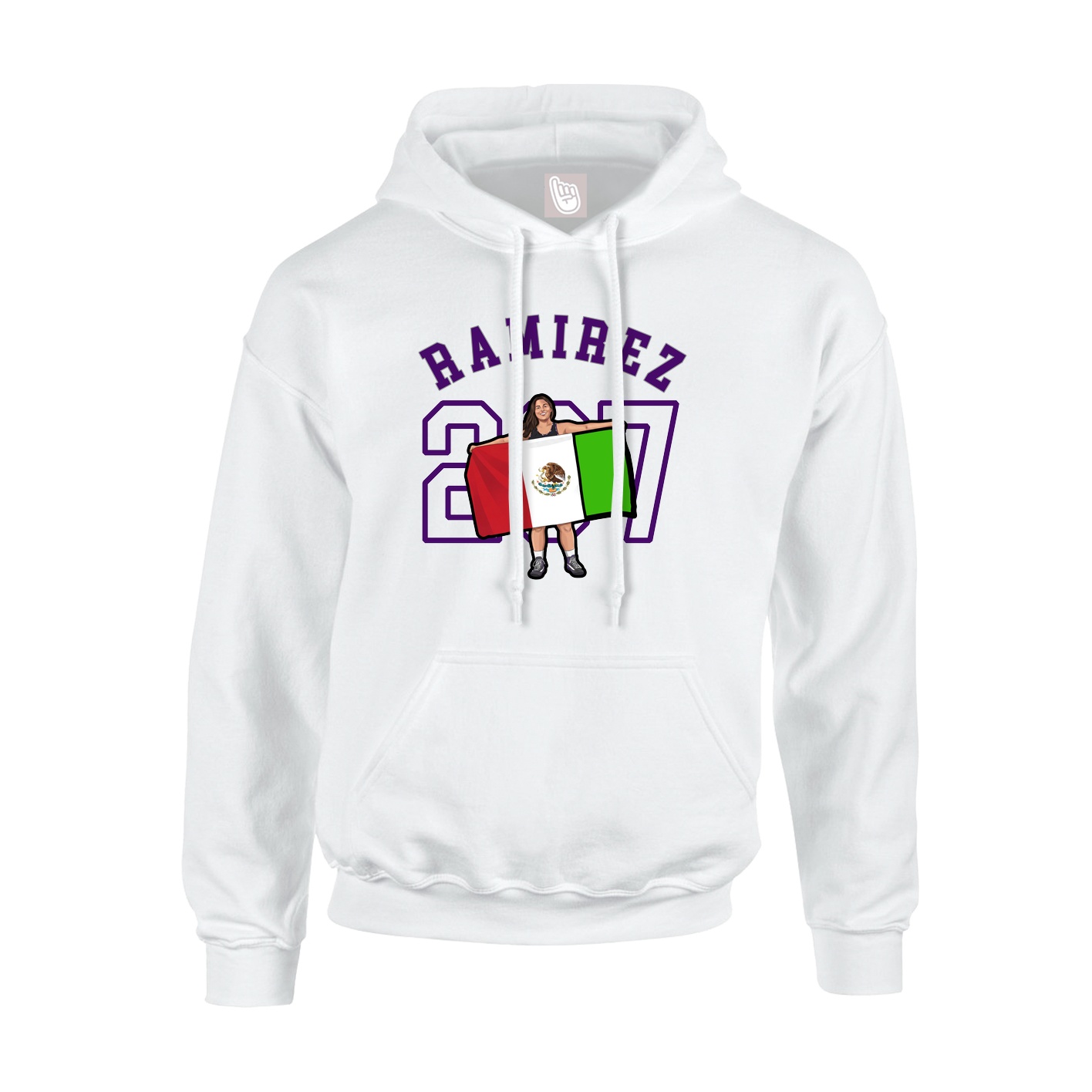 Youth Hoodie — Shirsey Arch in White