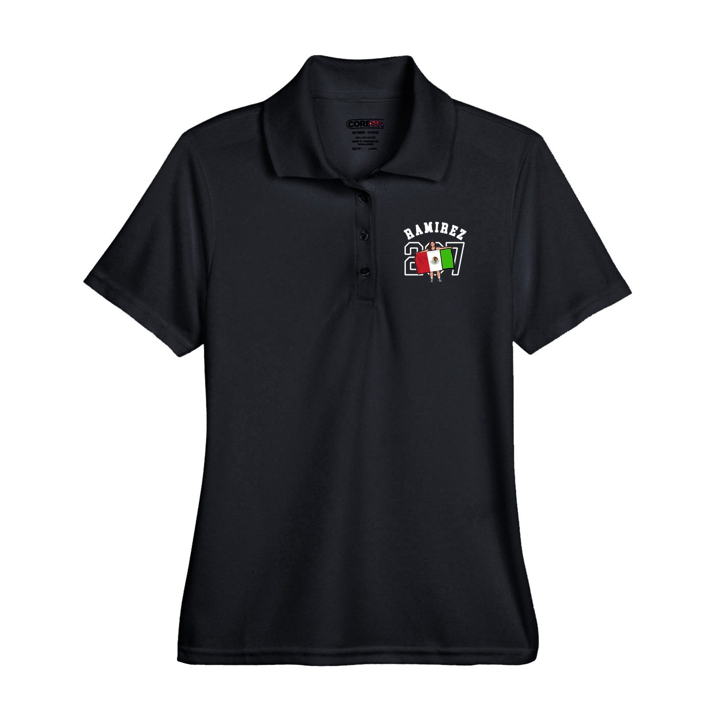 Performance Polo — Shirsey Arch in Black