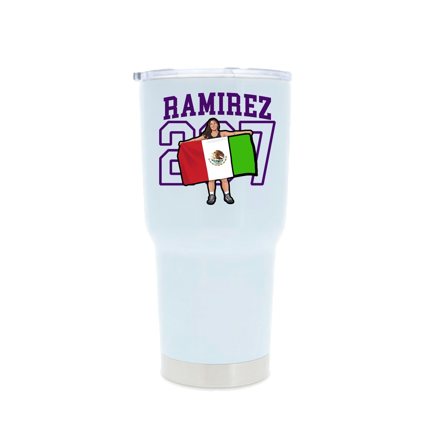30oz Stainless Steel Tumbler — Shirsey in White