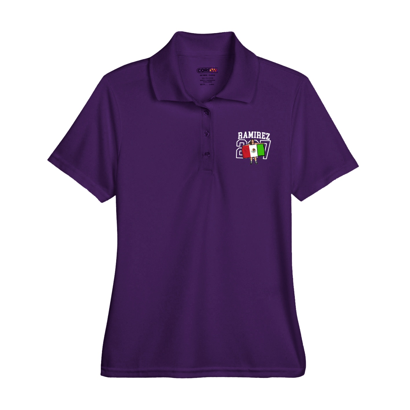 Womens Performance Polo — Shirsey in Purple