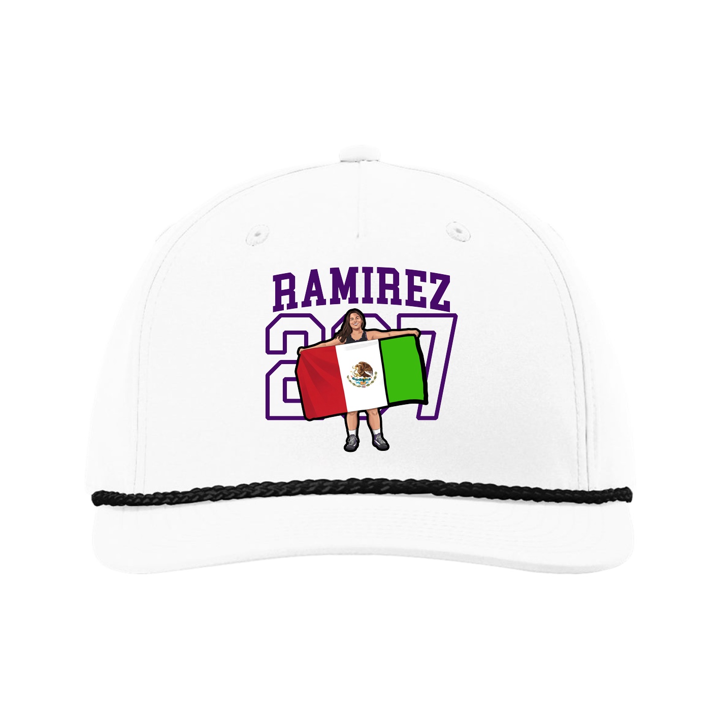 Five-Panel Classic Rope Cap — Shirsey in White