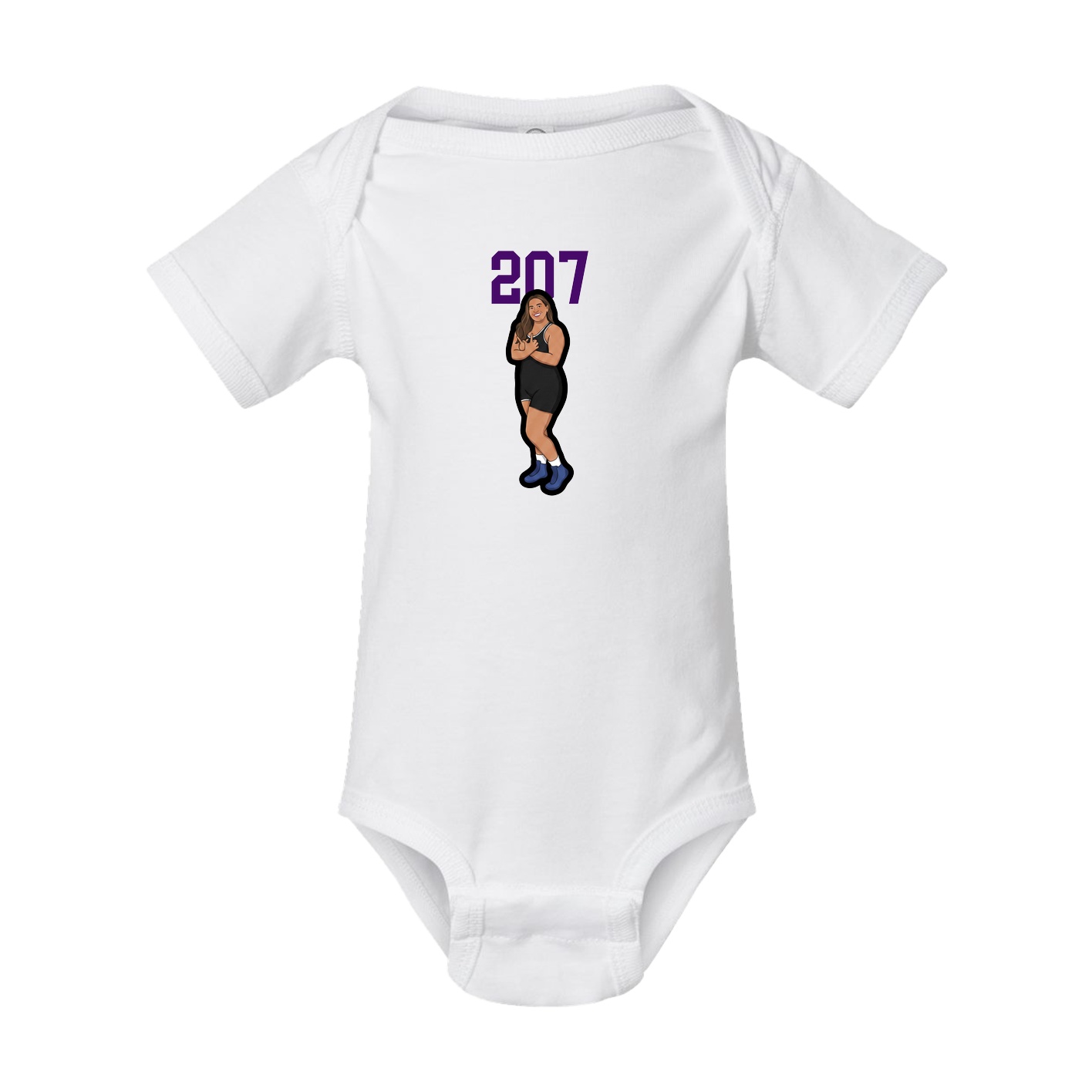 Baby Onesie — Number Top in White