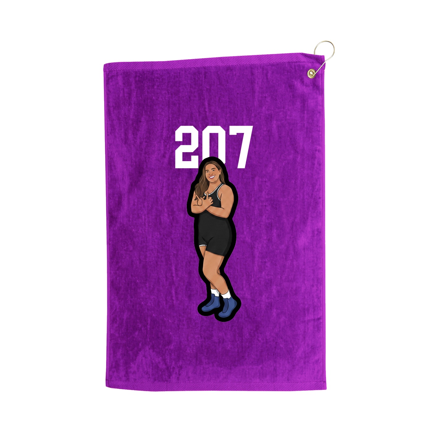 Golf Towel — Number Top in Purple