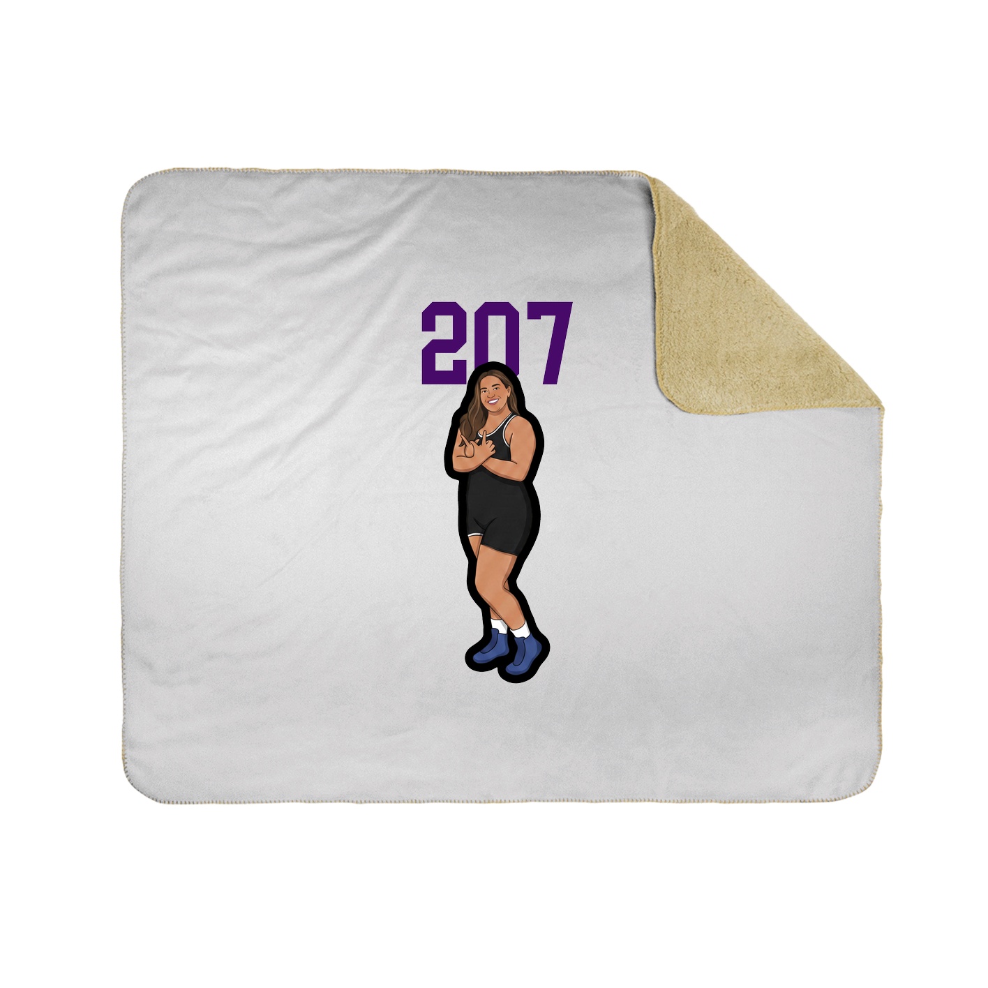 Throw Blanket — Number Top in White