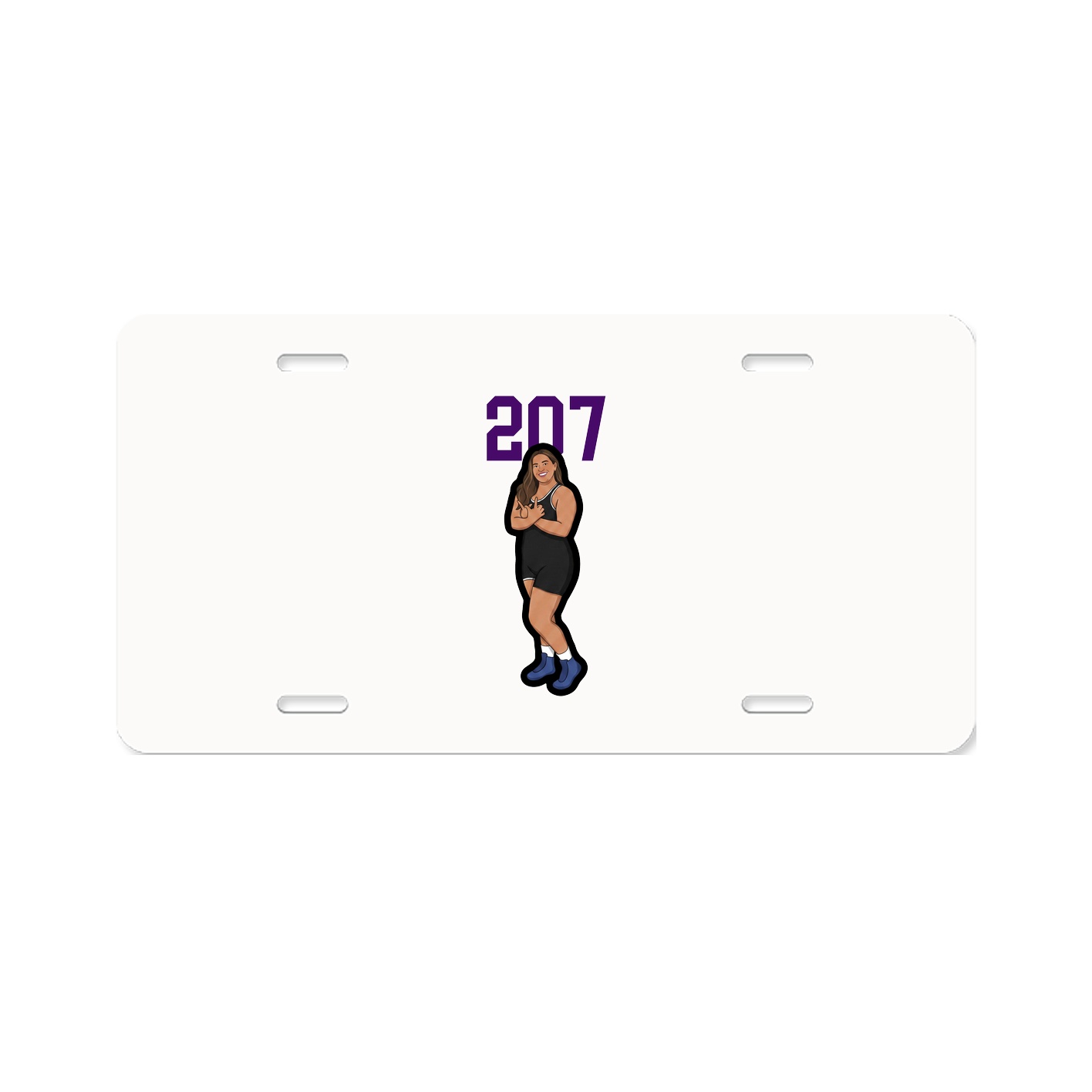 License Plate — Number Top in Classic