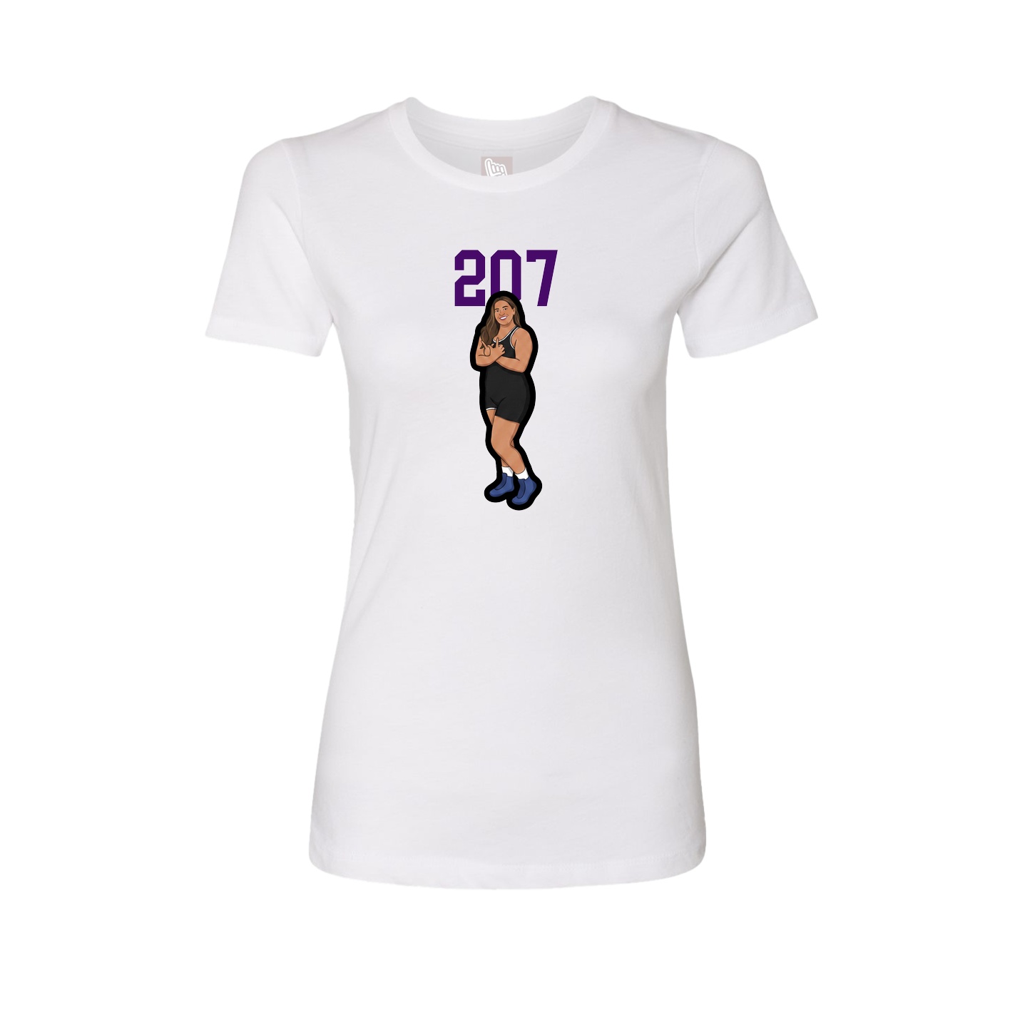 Womens Tee — Number Top in White