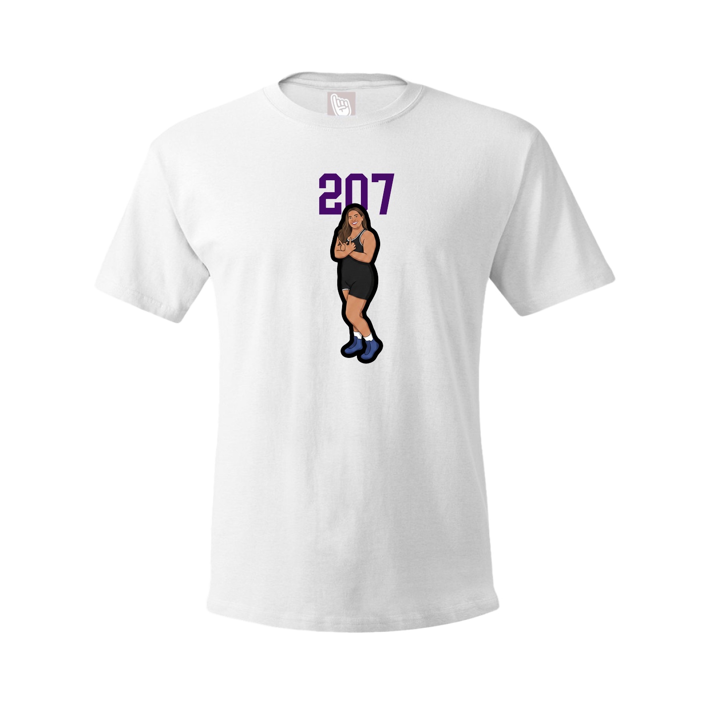 Youth Tee — Number Top in White