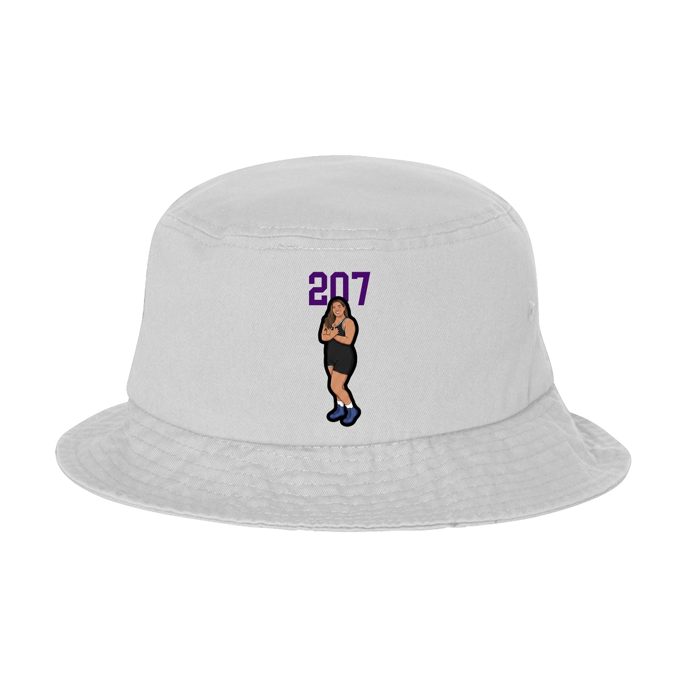 Bucket Cap — Number Top in White