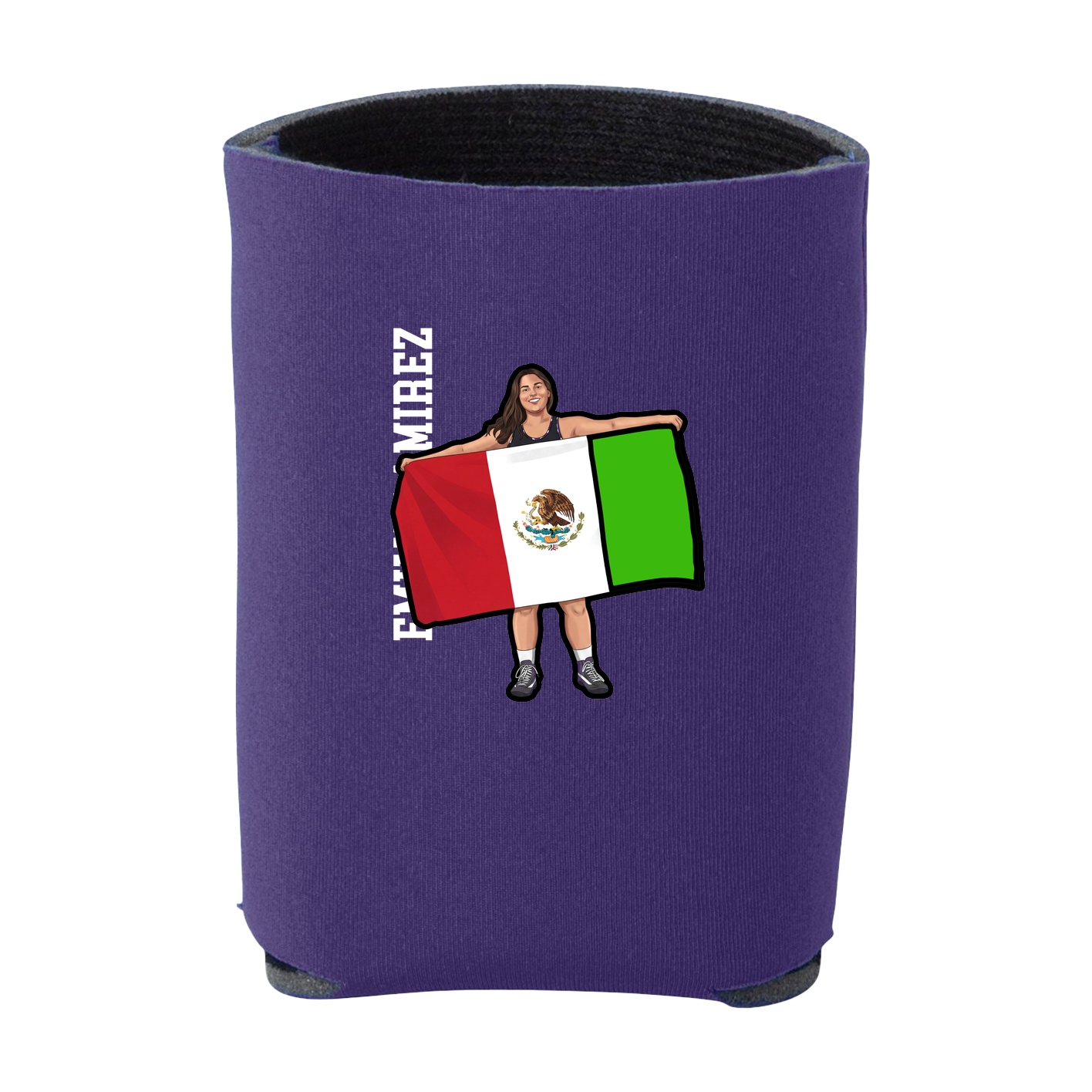 Can Holder — Name Vertical in Purple