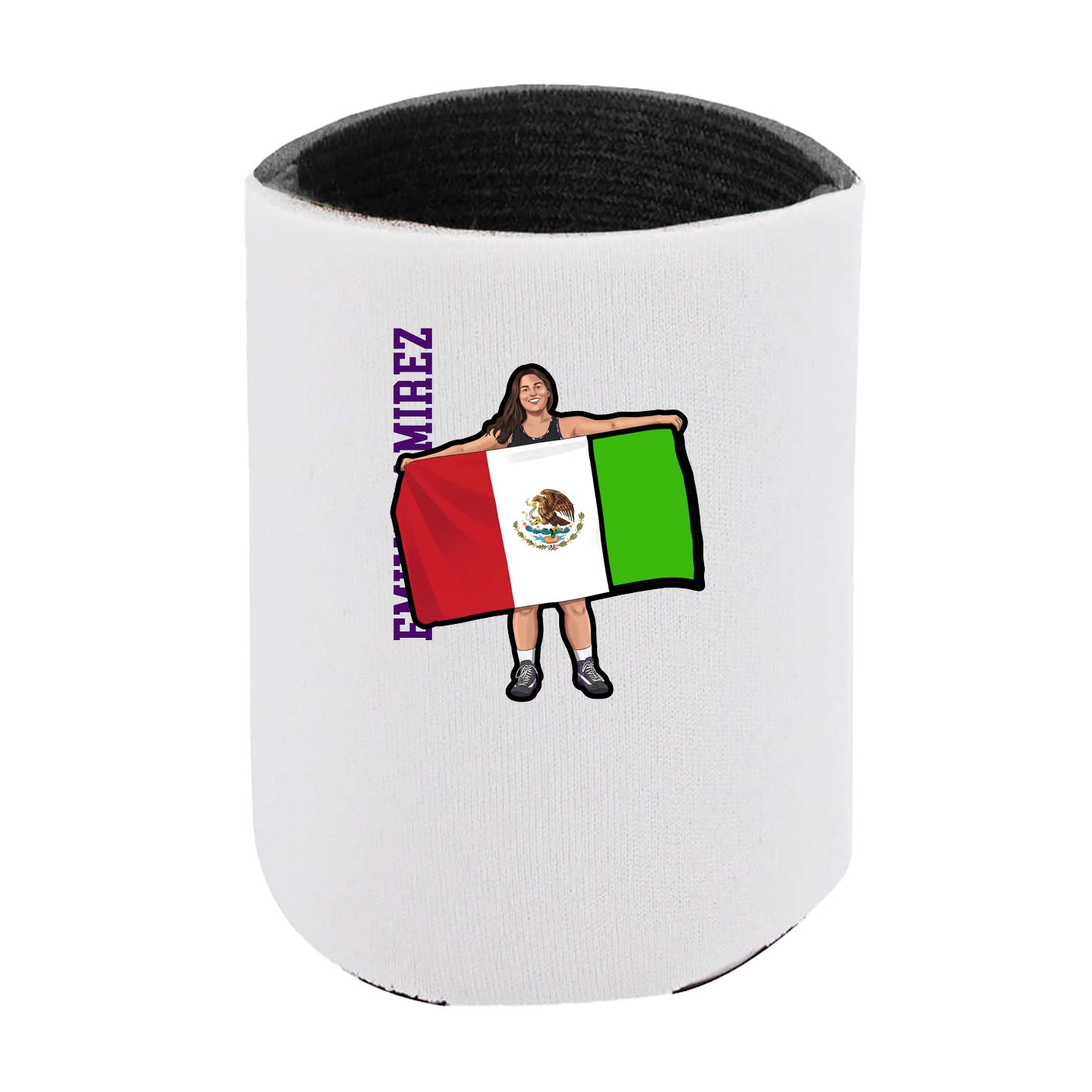 Can Holder — Name Vertical in White