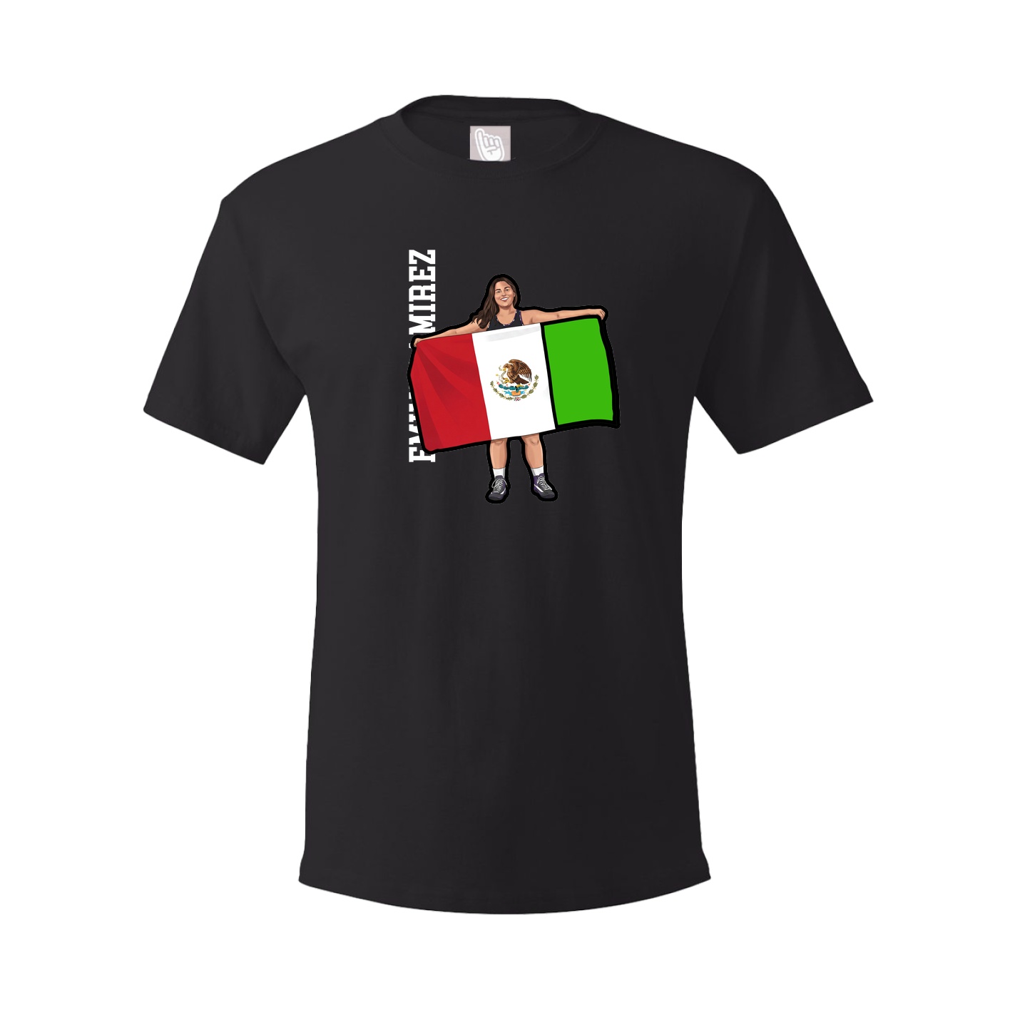 Tee — Name Vertical in Black