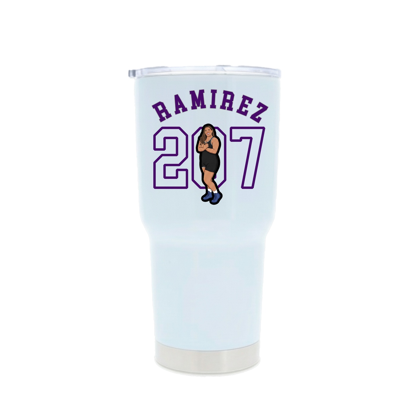 30oz Stainless Steel Tumbler — Shirsey Arch in White