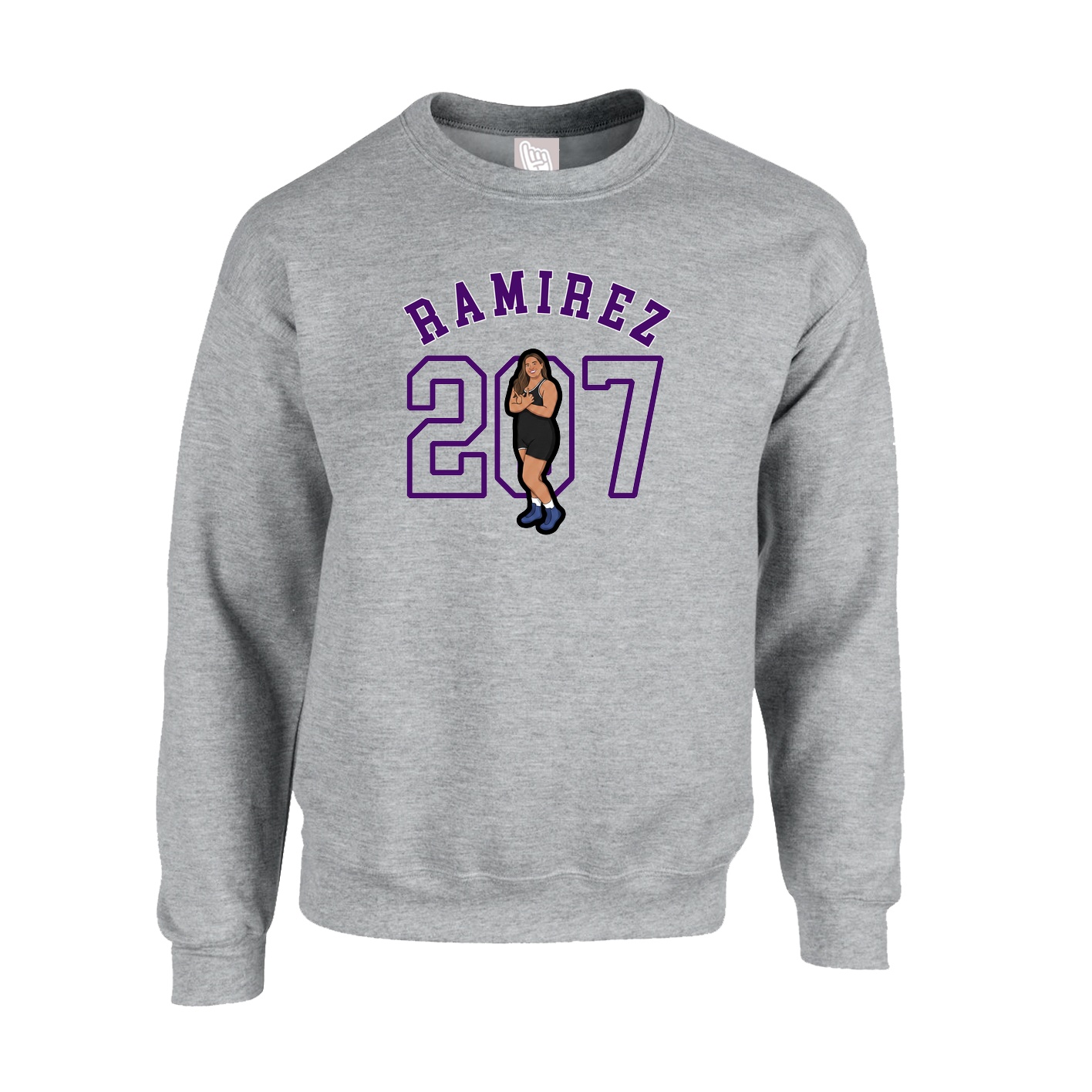 Fleece Crew — Shirsey Arch in Grey