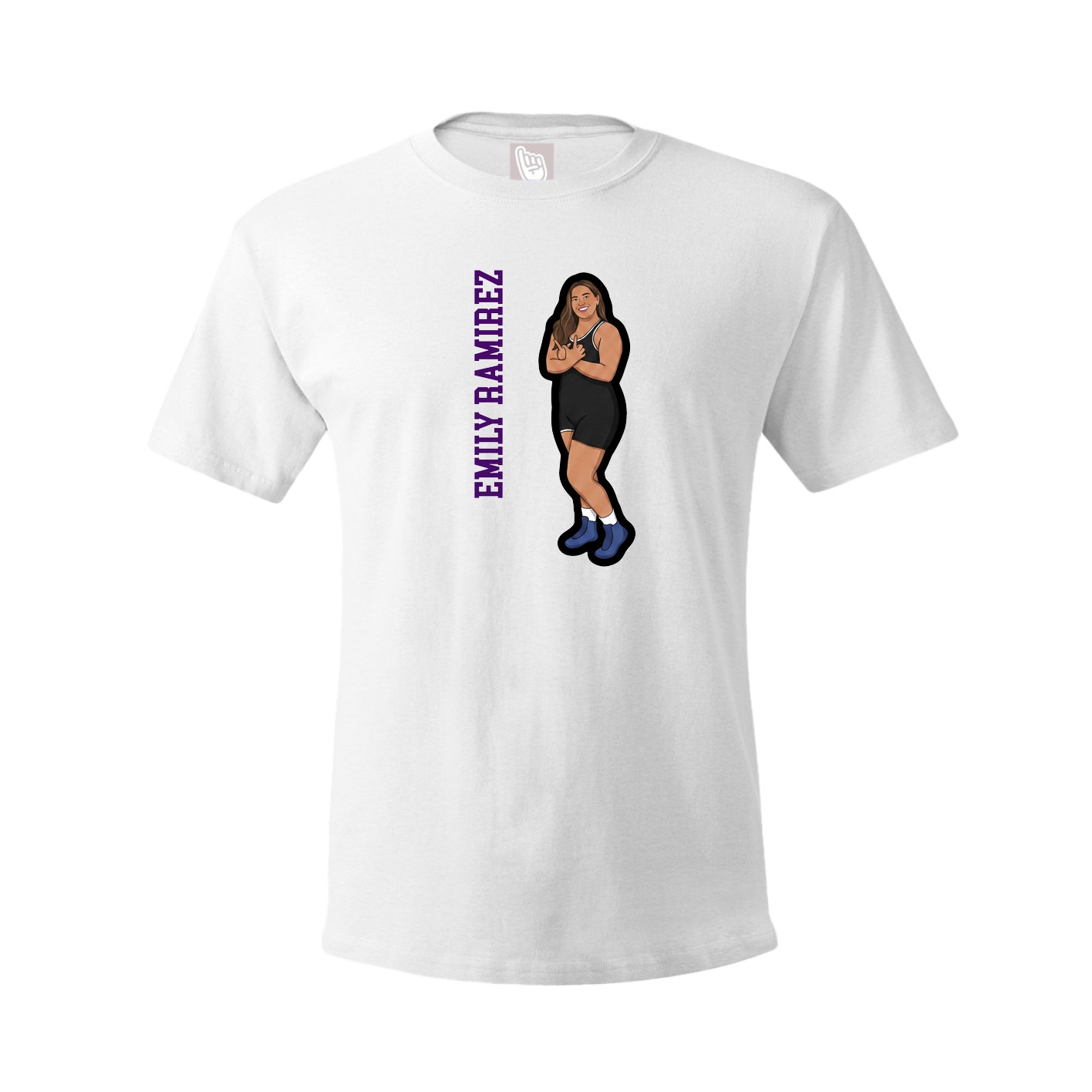 Youth Tee — Name Vertical in White