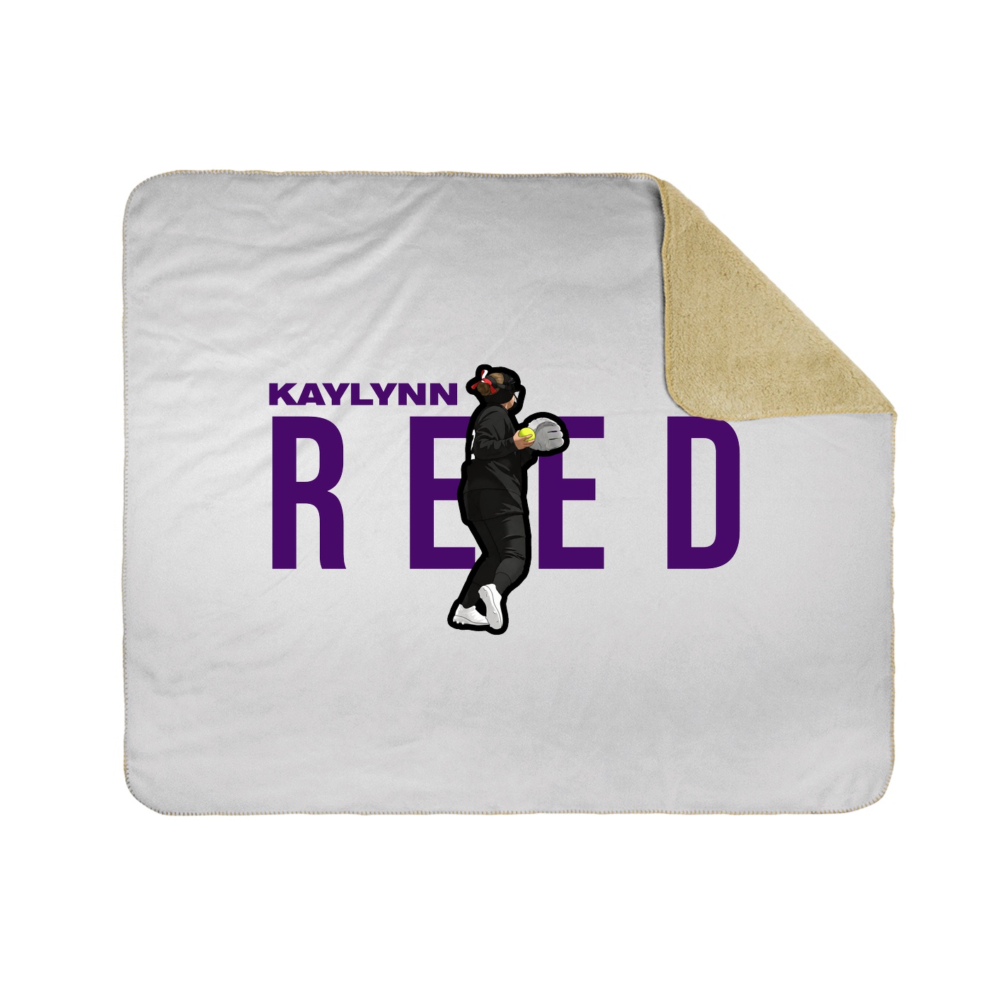 Throw Blanket — Player Name in White