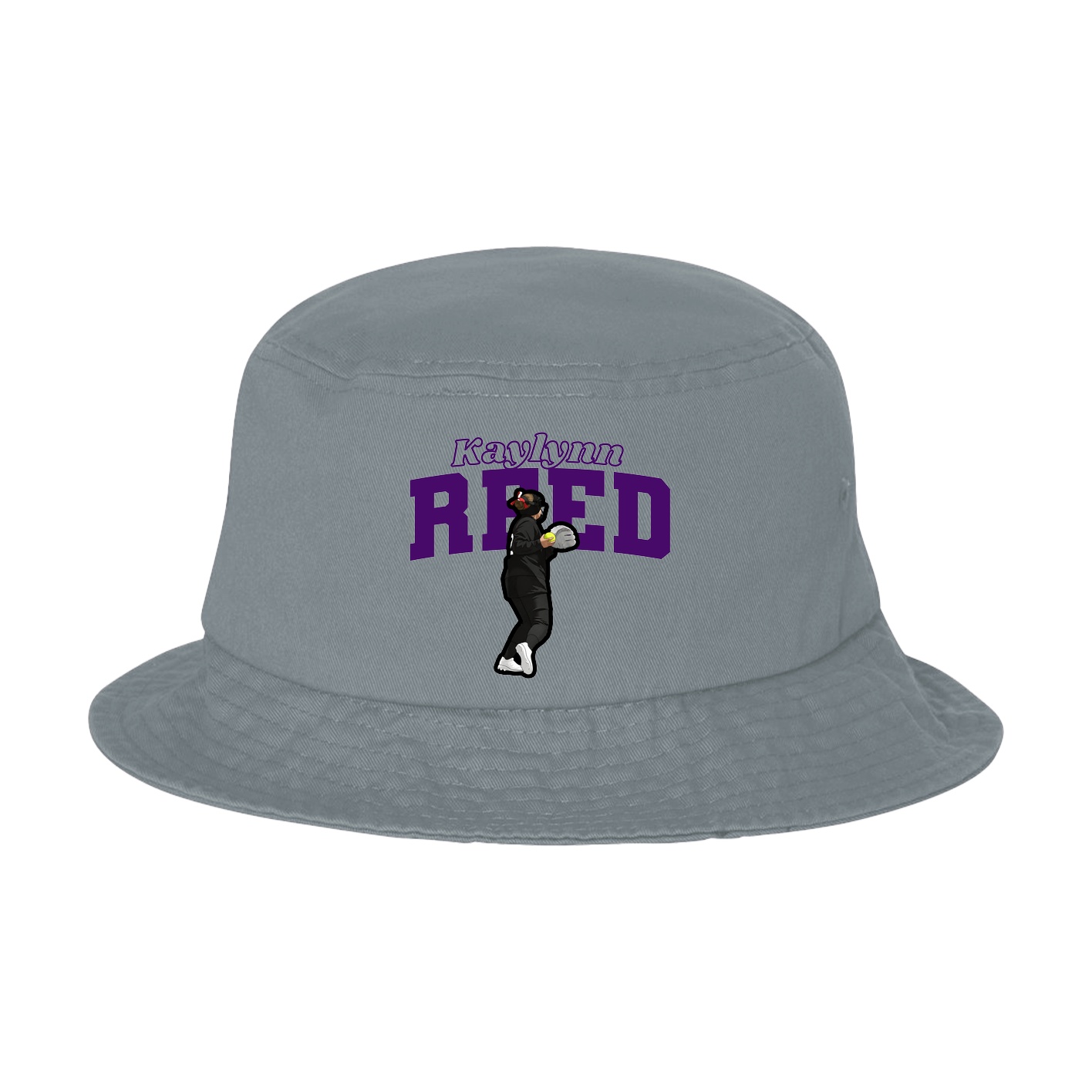 Bucket Cap — Name Arch in Grey