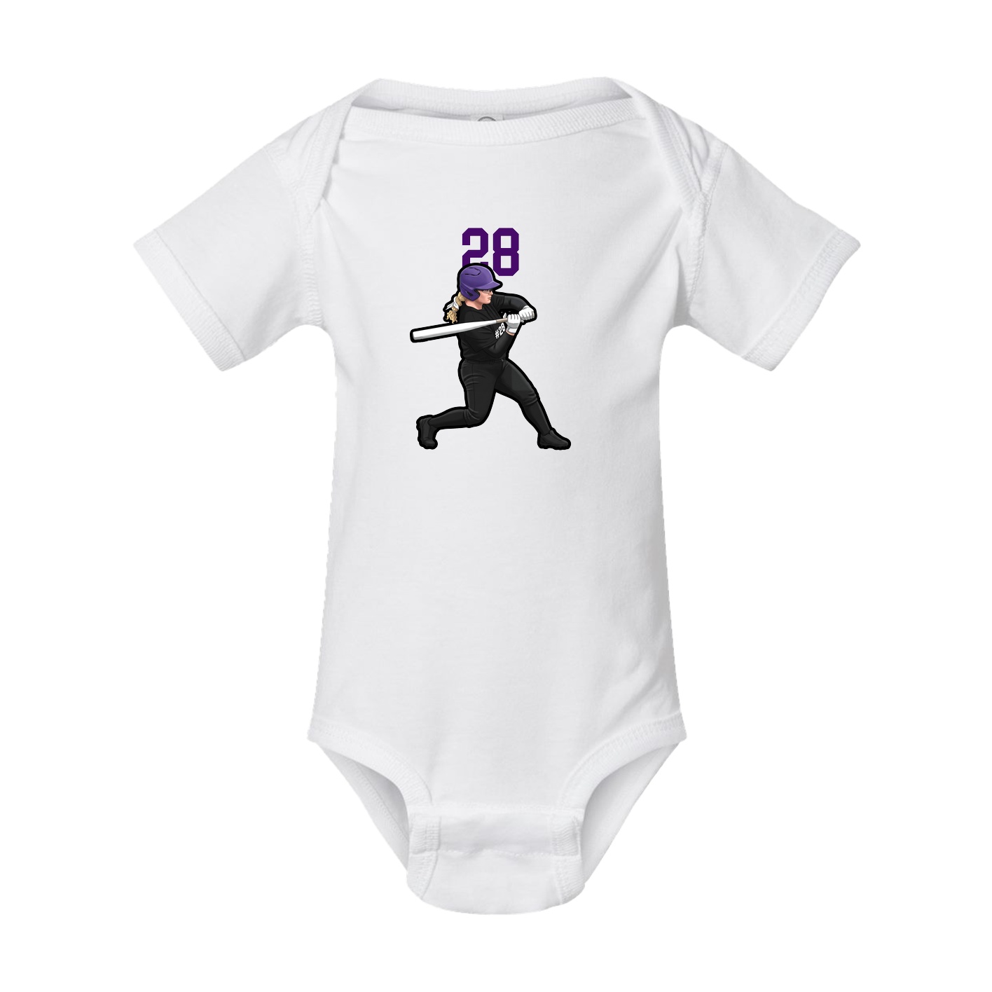 Baby Onesie — Number Top in White