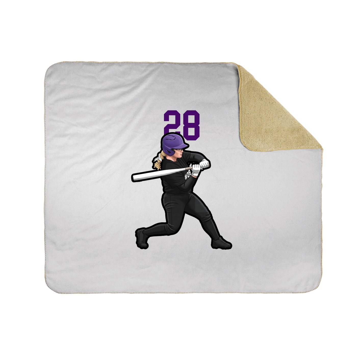 Throw Blanket — Number Top in White