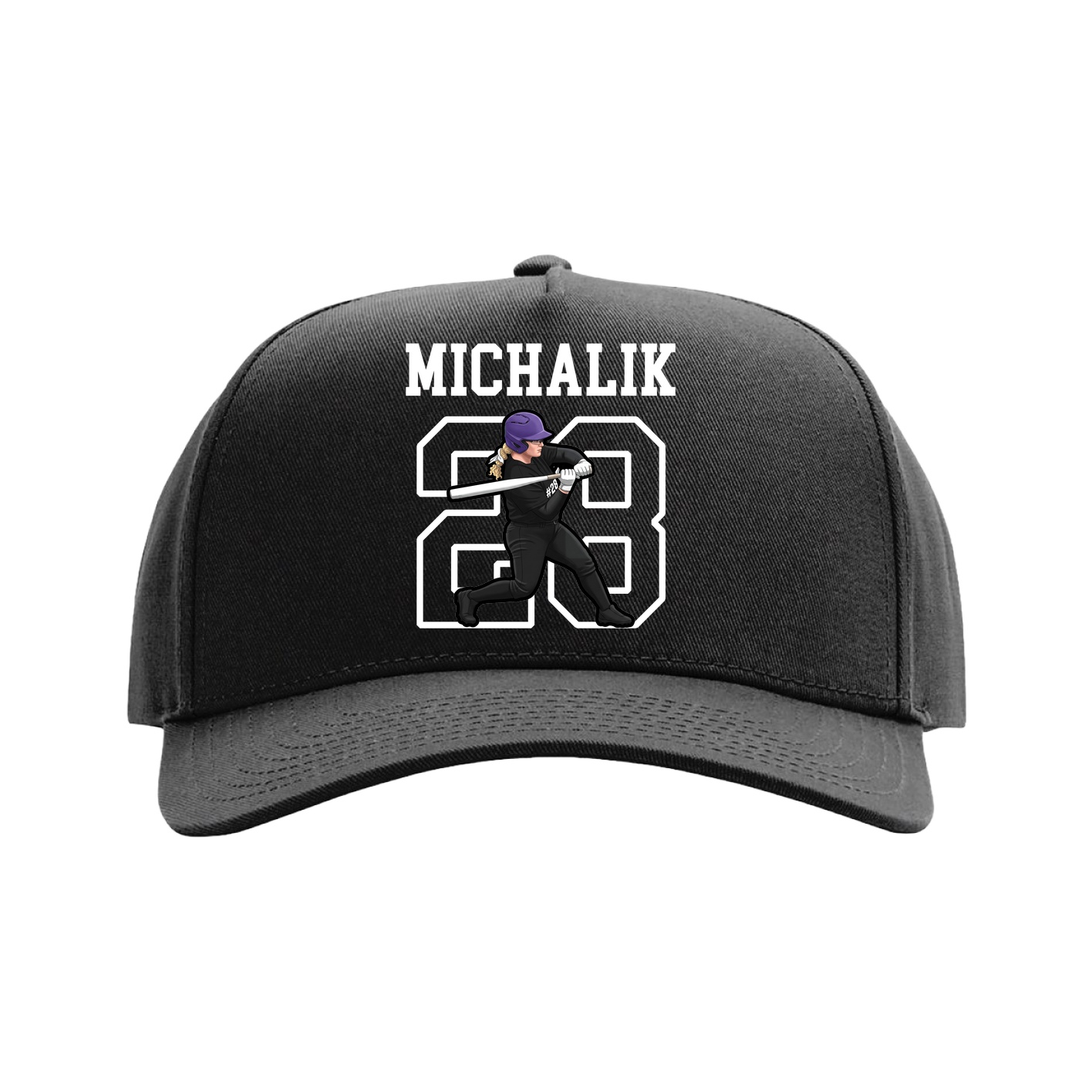 Full Fabric Five-Panel Champ Cap — Shirsey in Black