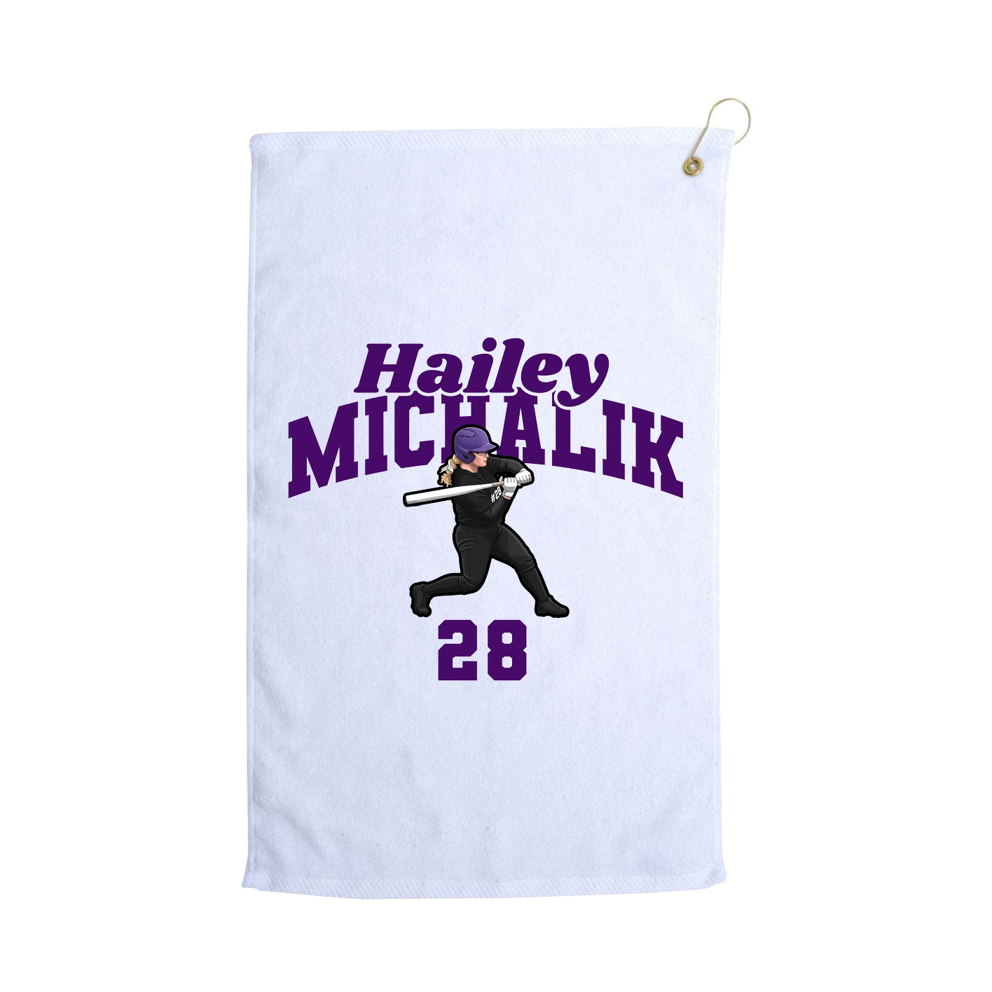 Golf Towel — Signature Arch in White