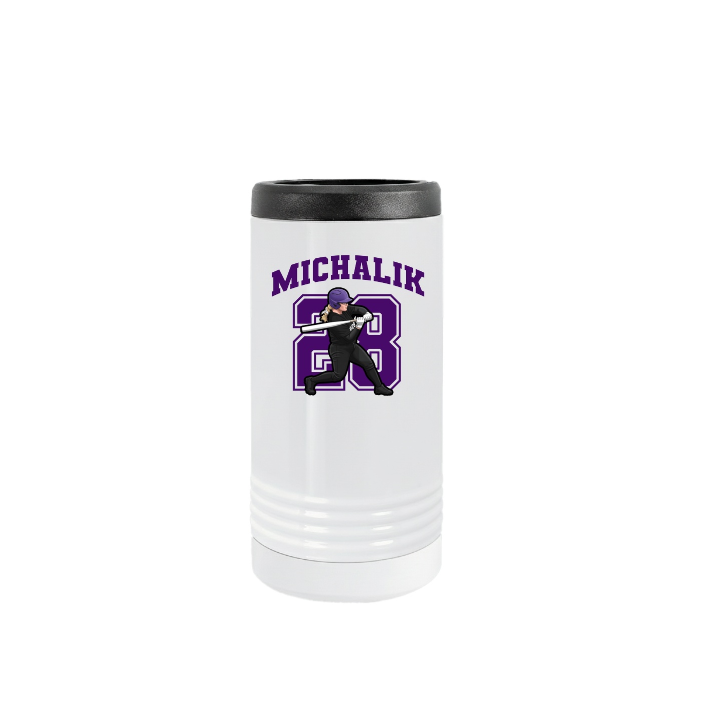 Slim Beverage Holder — Number in White