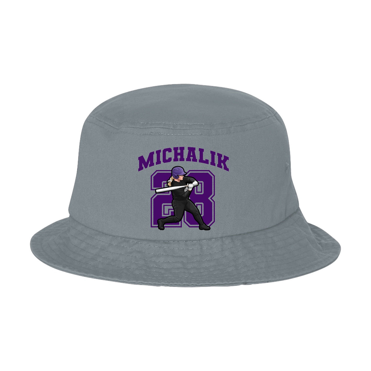 Bucket Cap — Number in Grey