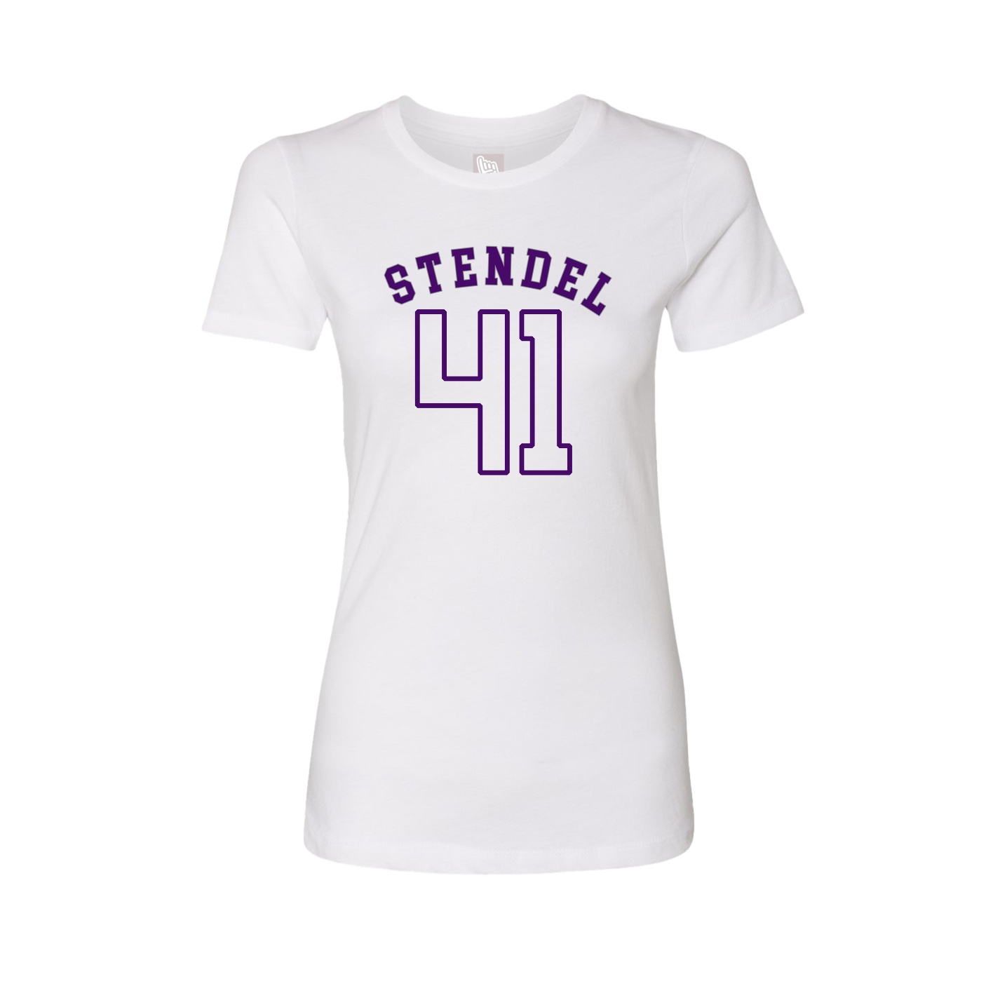 Fitted Women's Tee — Shirsey Arch in White