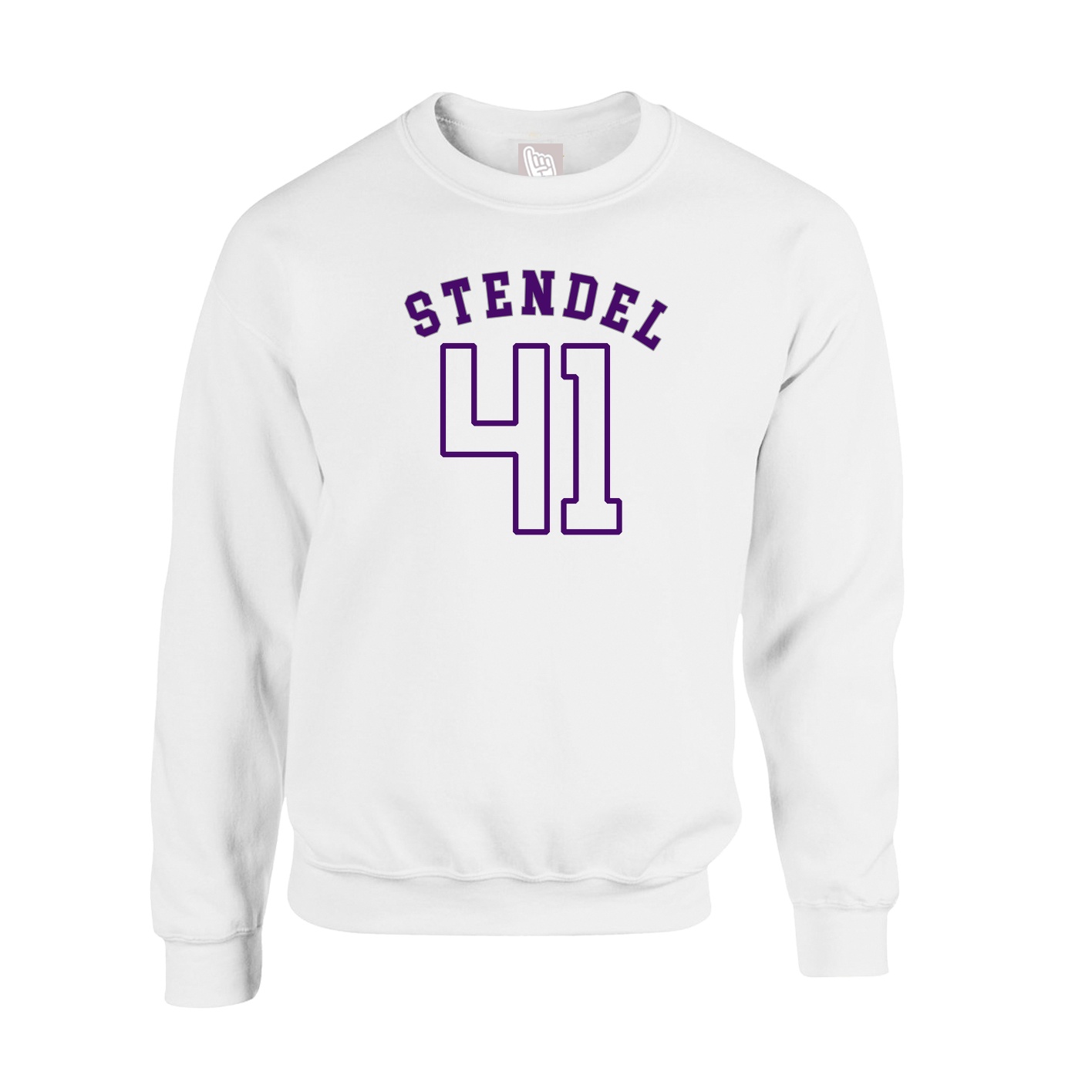 Fleece Crew — Shirsey Arch in White