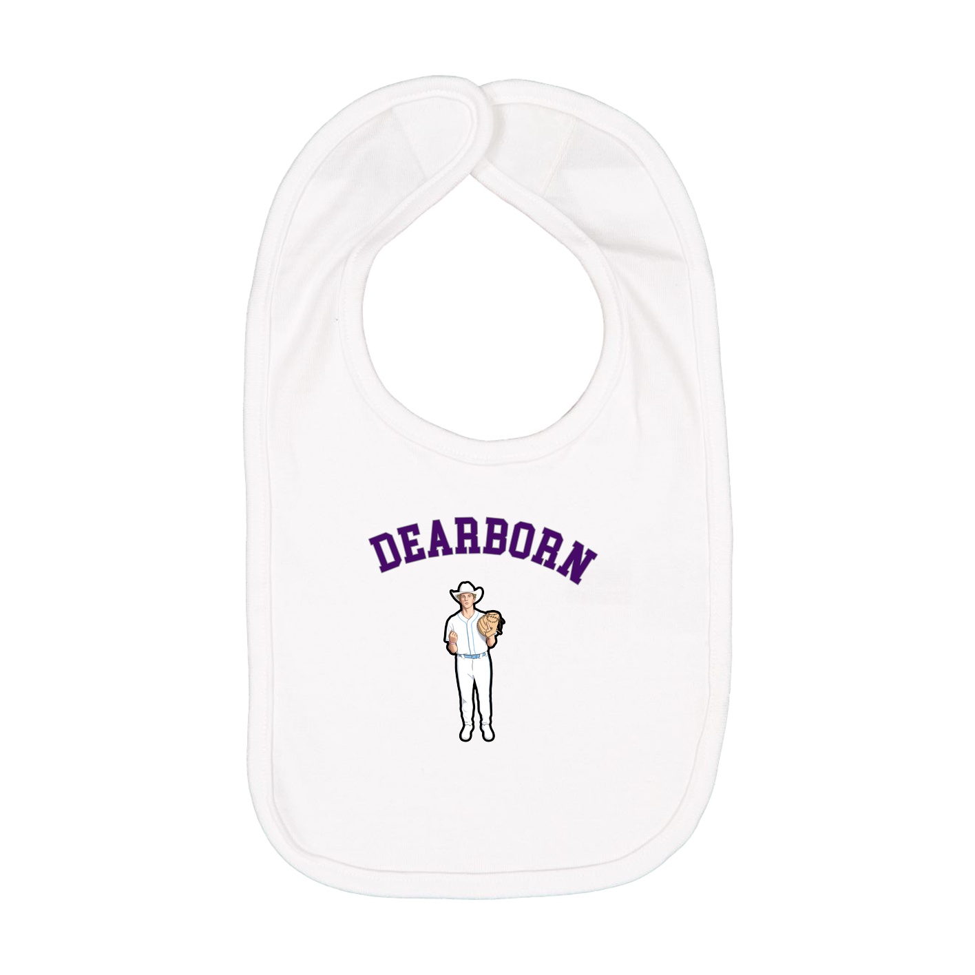 Infant Bib — Shirsey Arch in White