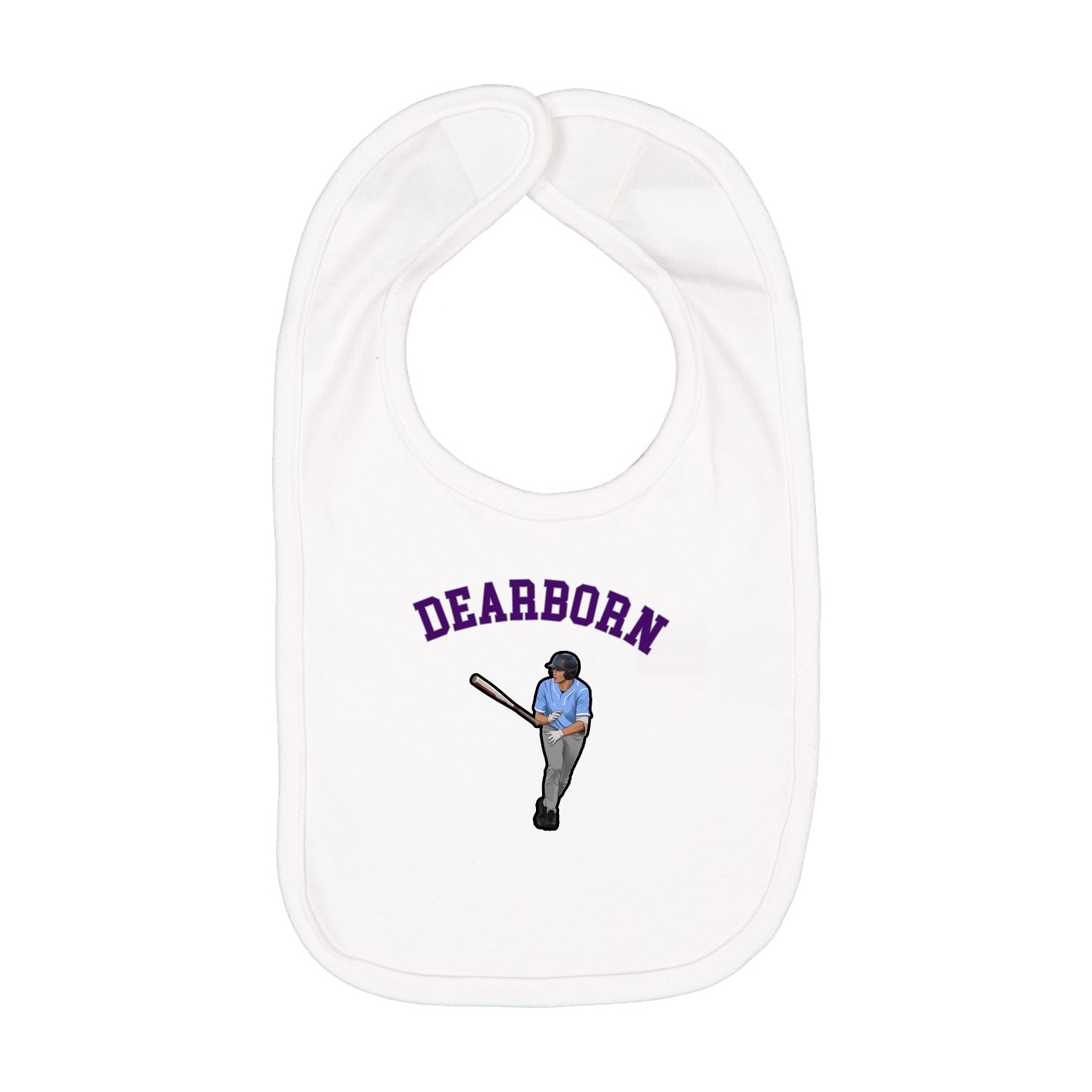 Infant Bib — Shirsey Arch in White