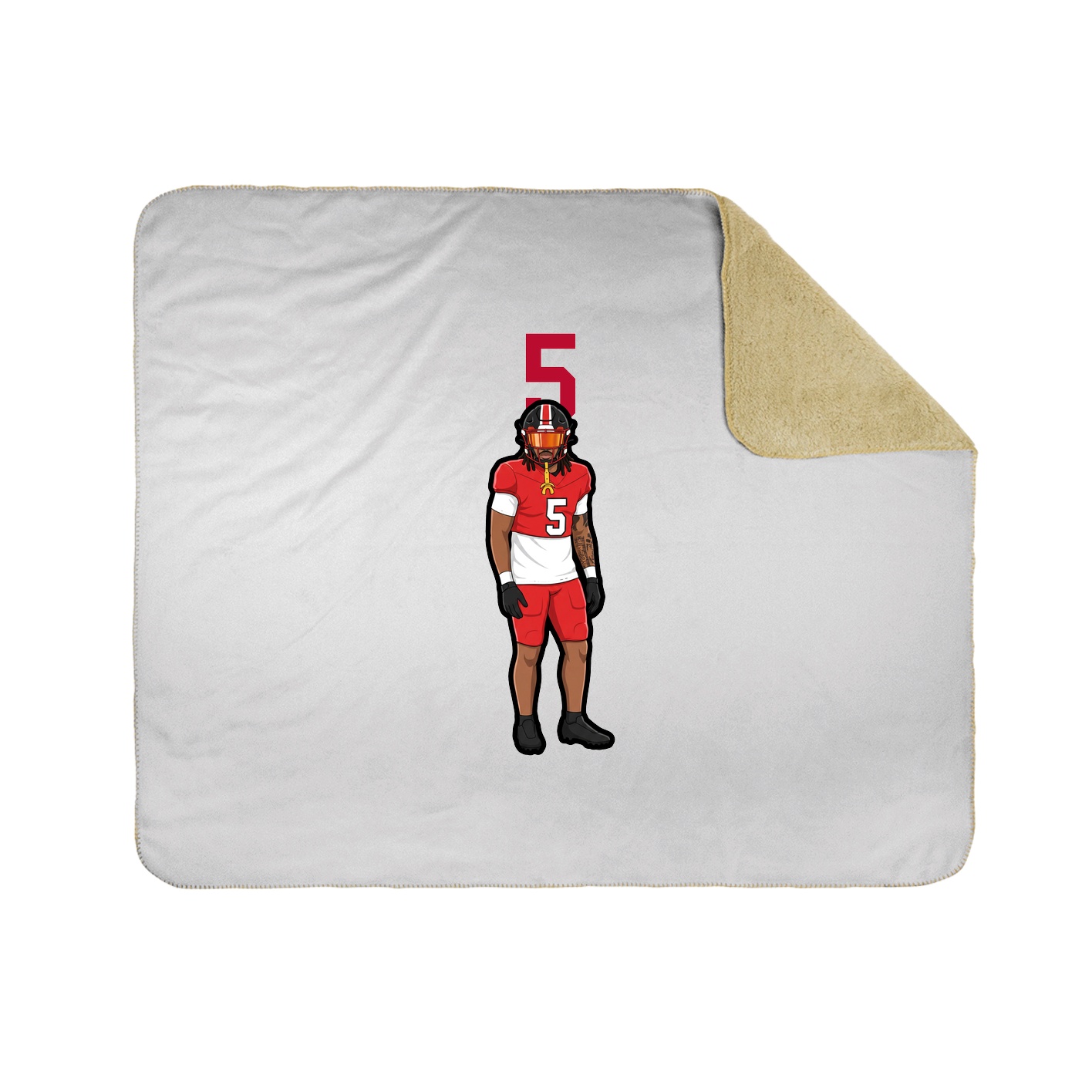 Throw Blanket — Number Top in White
