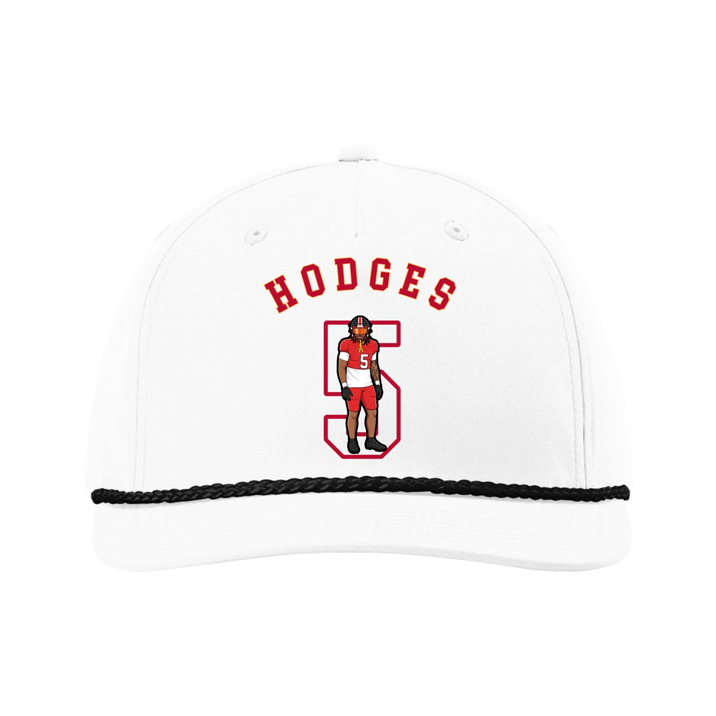 Five-Panel Classic Rope Cap — Shirsey Arch in White