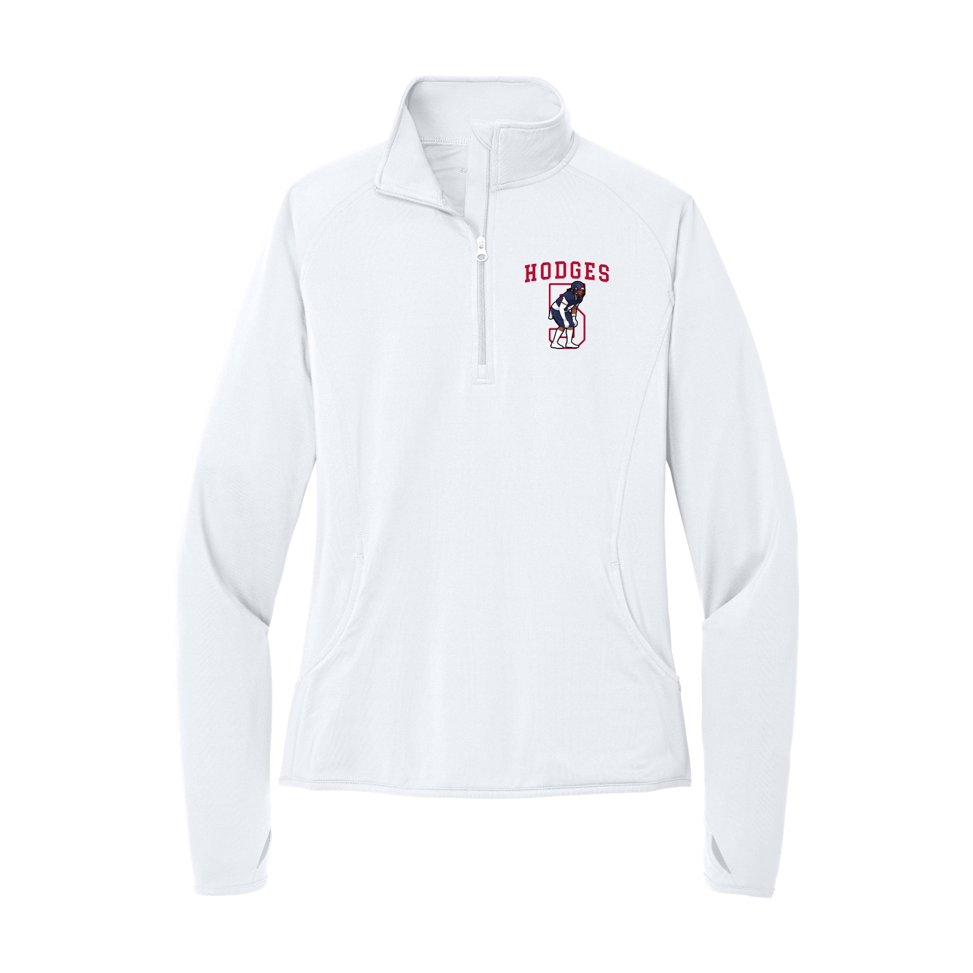 Women's Q-Zip Pullover — Shirsey in White