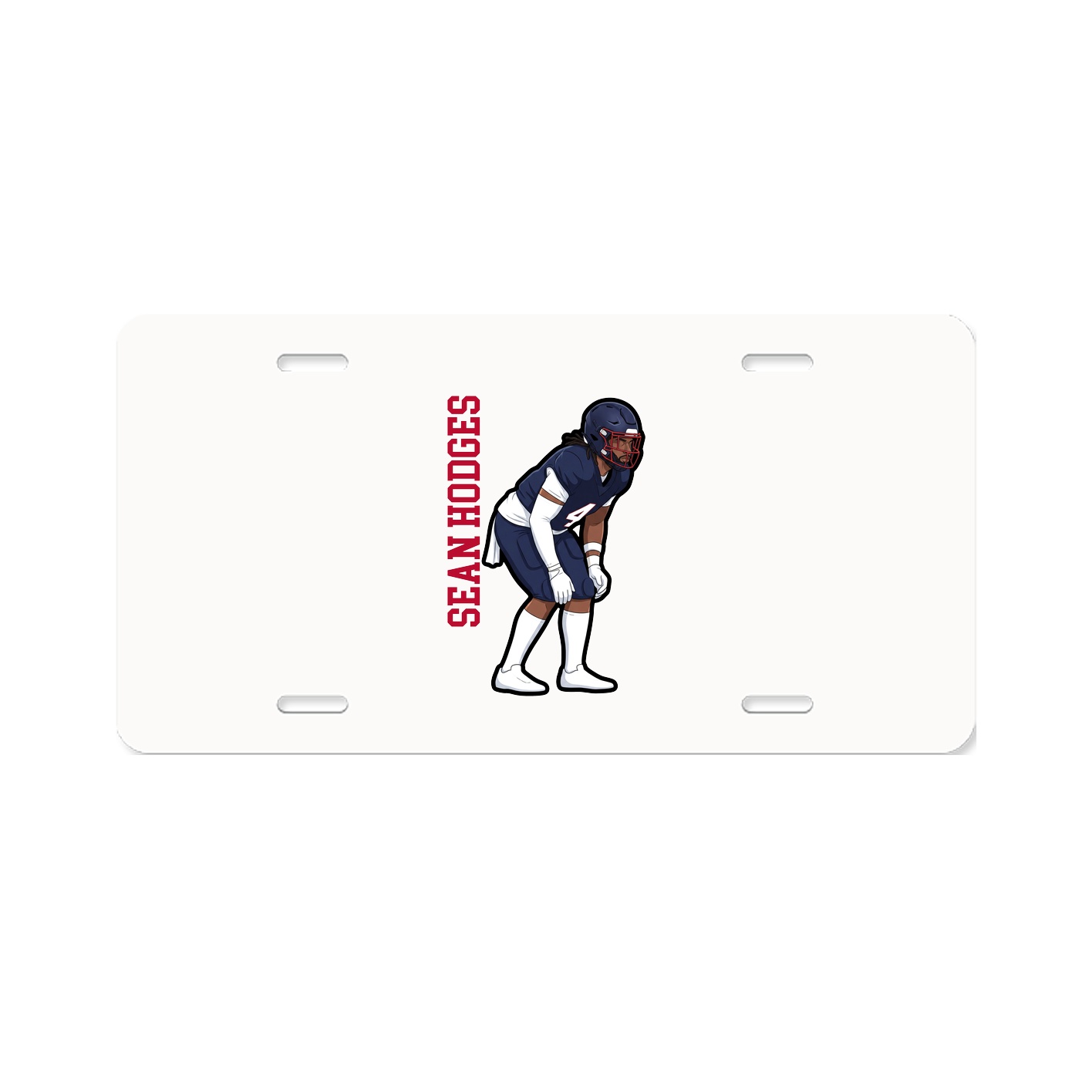License Plate — Name Vertical in Classic