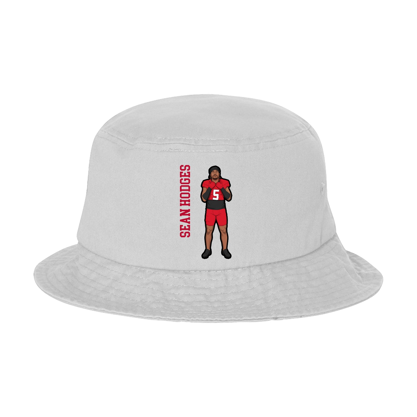 Bucket Cap — Name Vertical in White