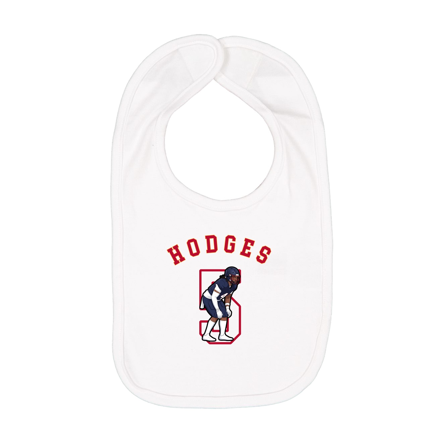 Infant Bib — Shirsey Arch in White
