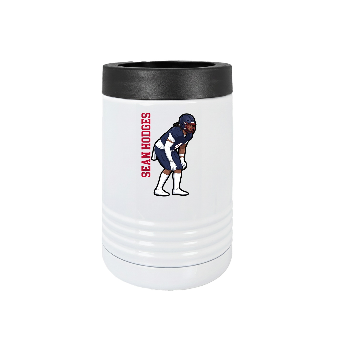 Beverage Holder — Name Vertical in White