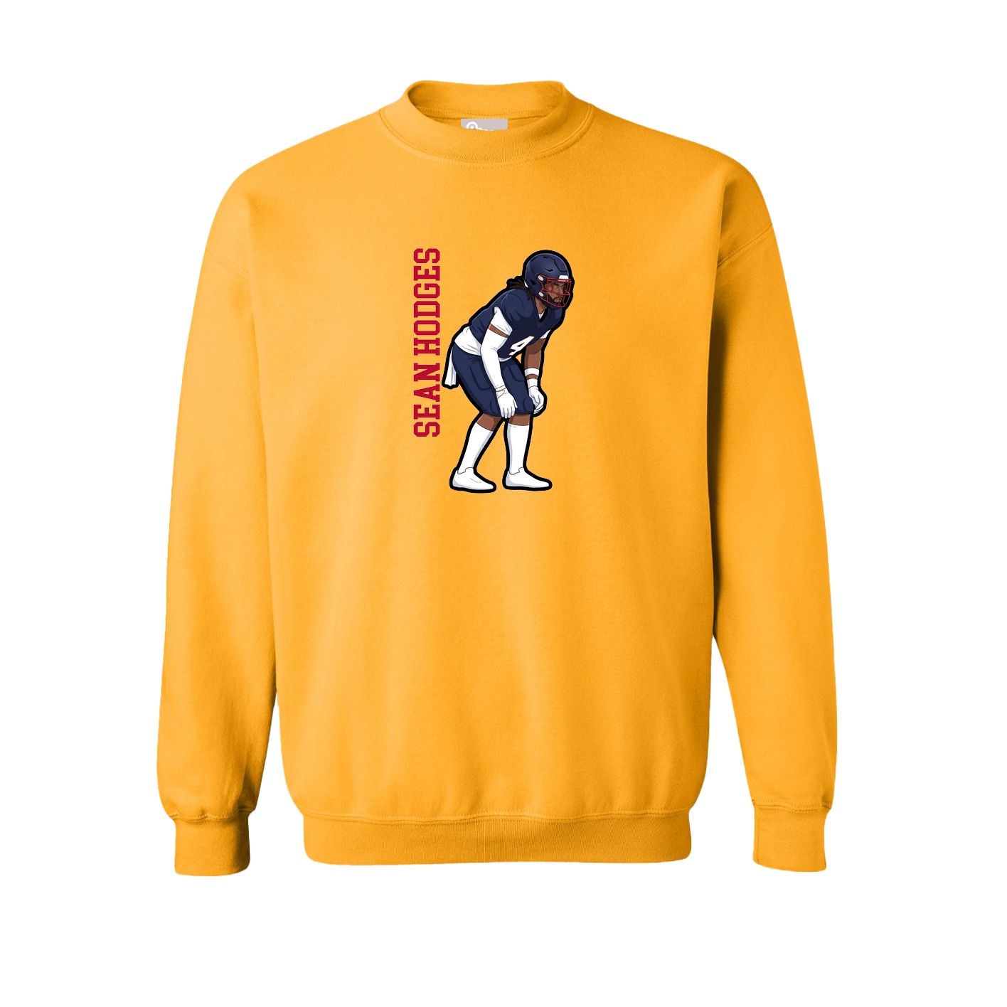 Fleece Crew — Name Vertical in Gold
