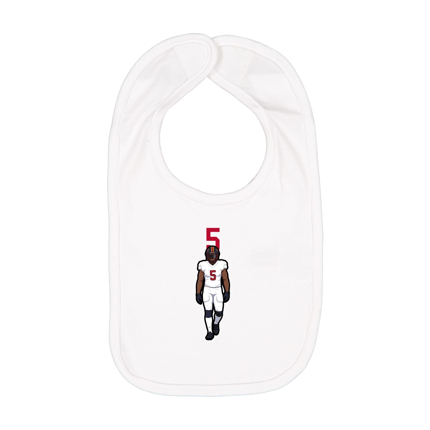 Infant Bib — Number Top in White