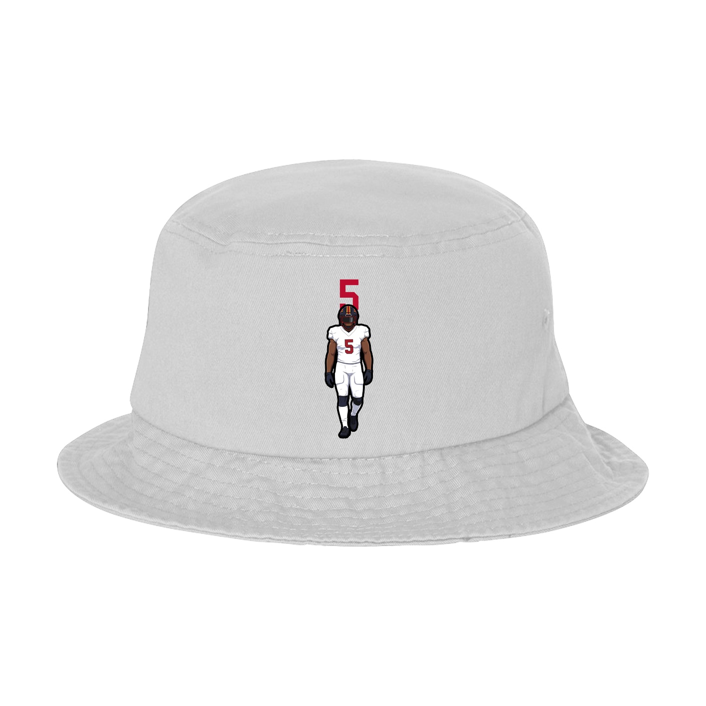 Bucket Cap — Number Top in White