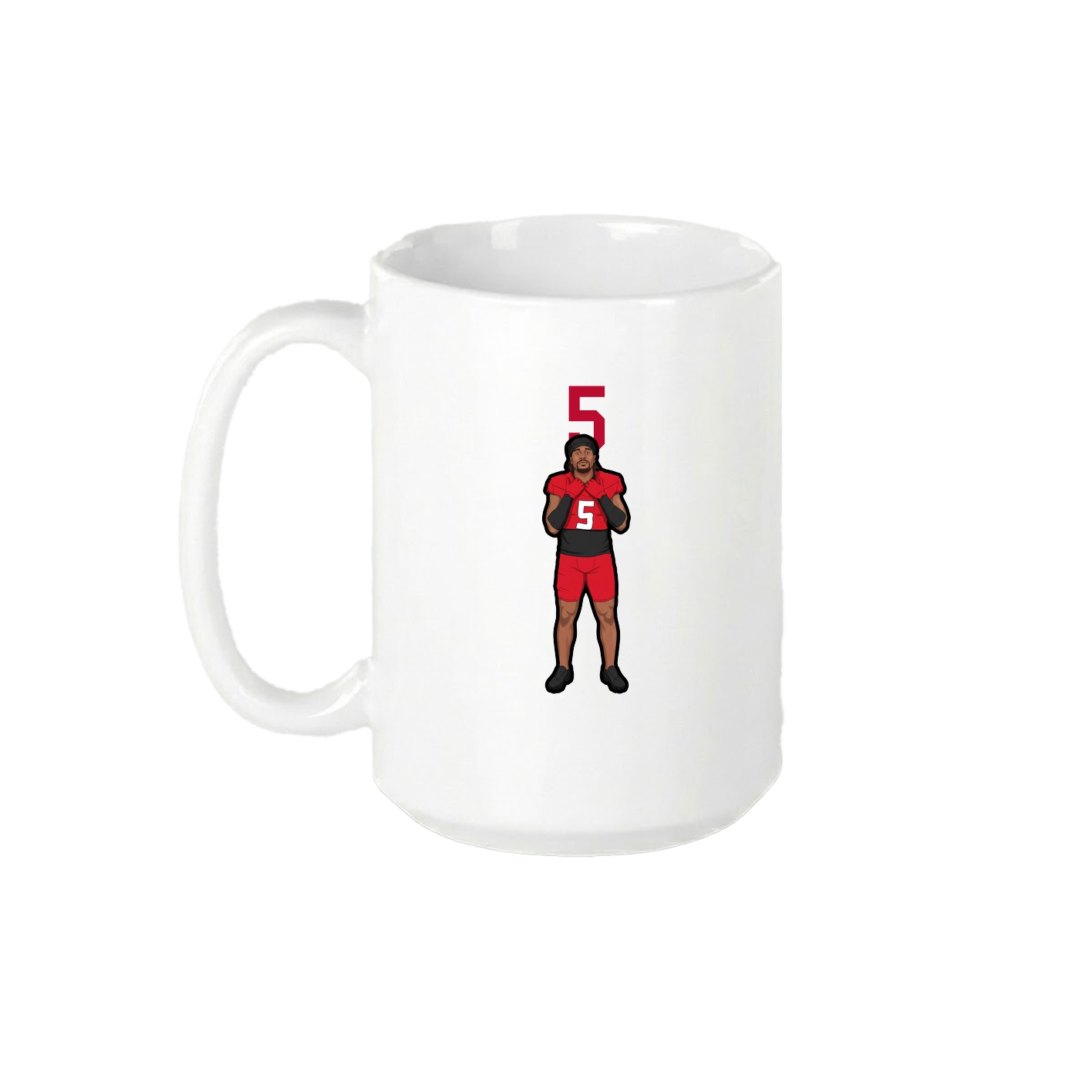 15oz Coffee Mug — Number Top in White