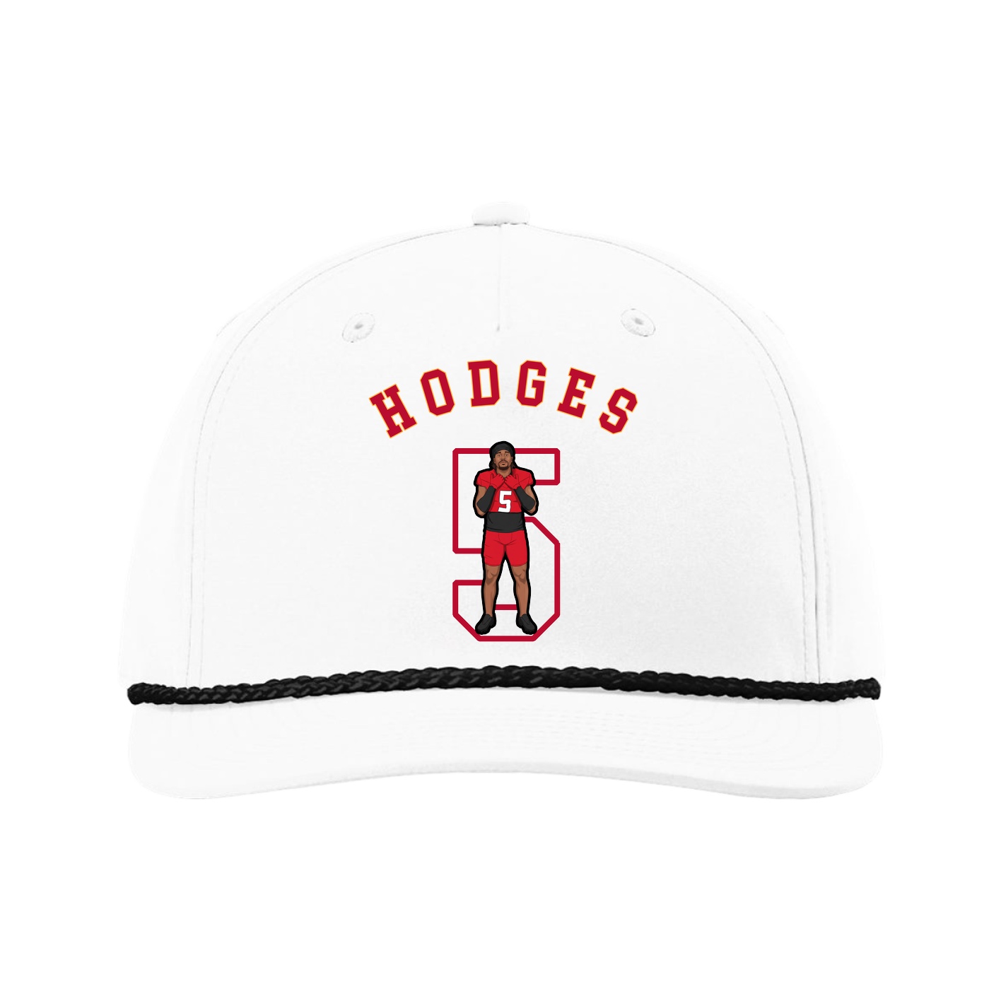 Five-Panel Classic Rope Cap — Shirsey Arch in White
