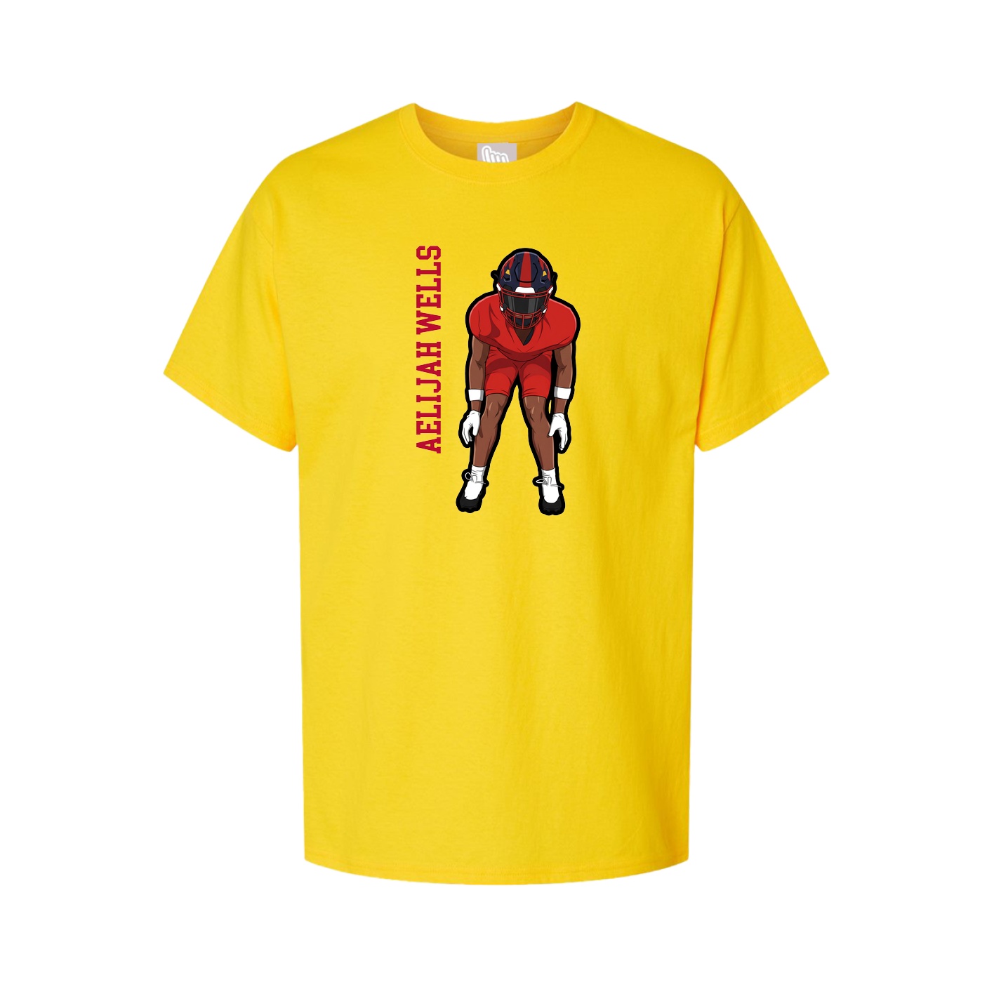 Youth Tee — Name Vertical in Gold