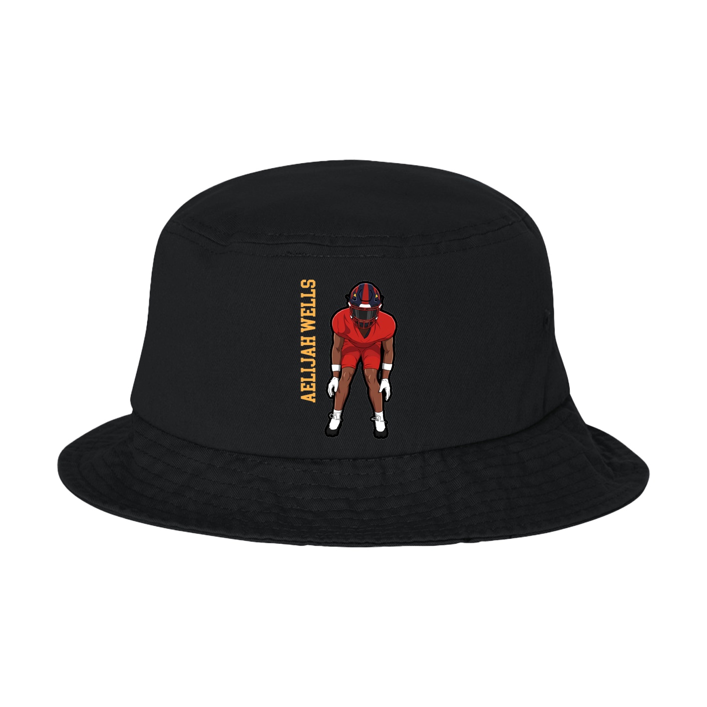 Bucket Cap — Name Vertical in Black