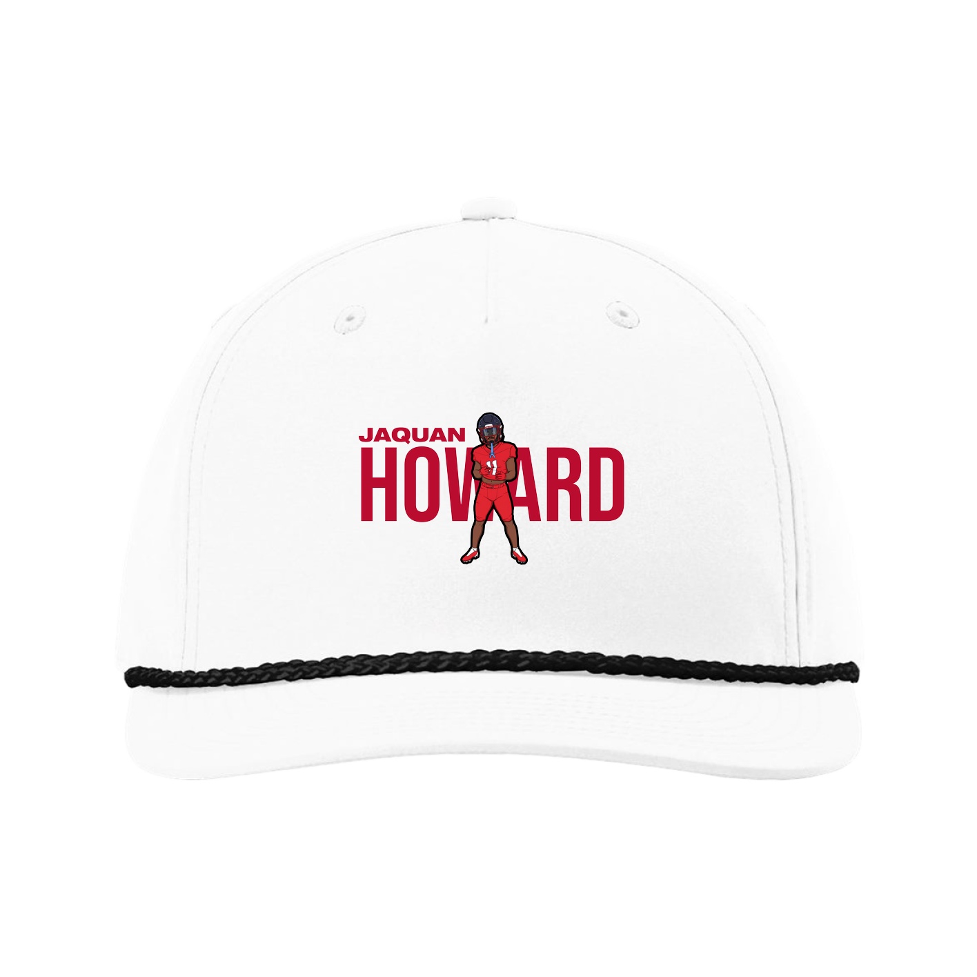 Five-Panel Classic Rope Cap — Player Name in White